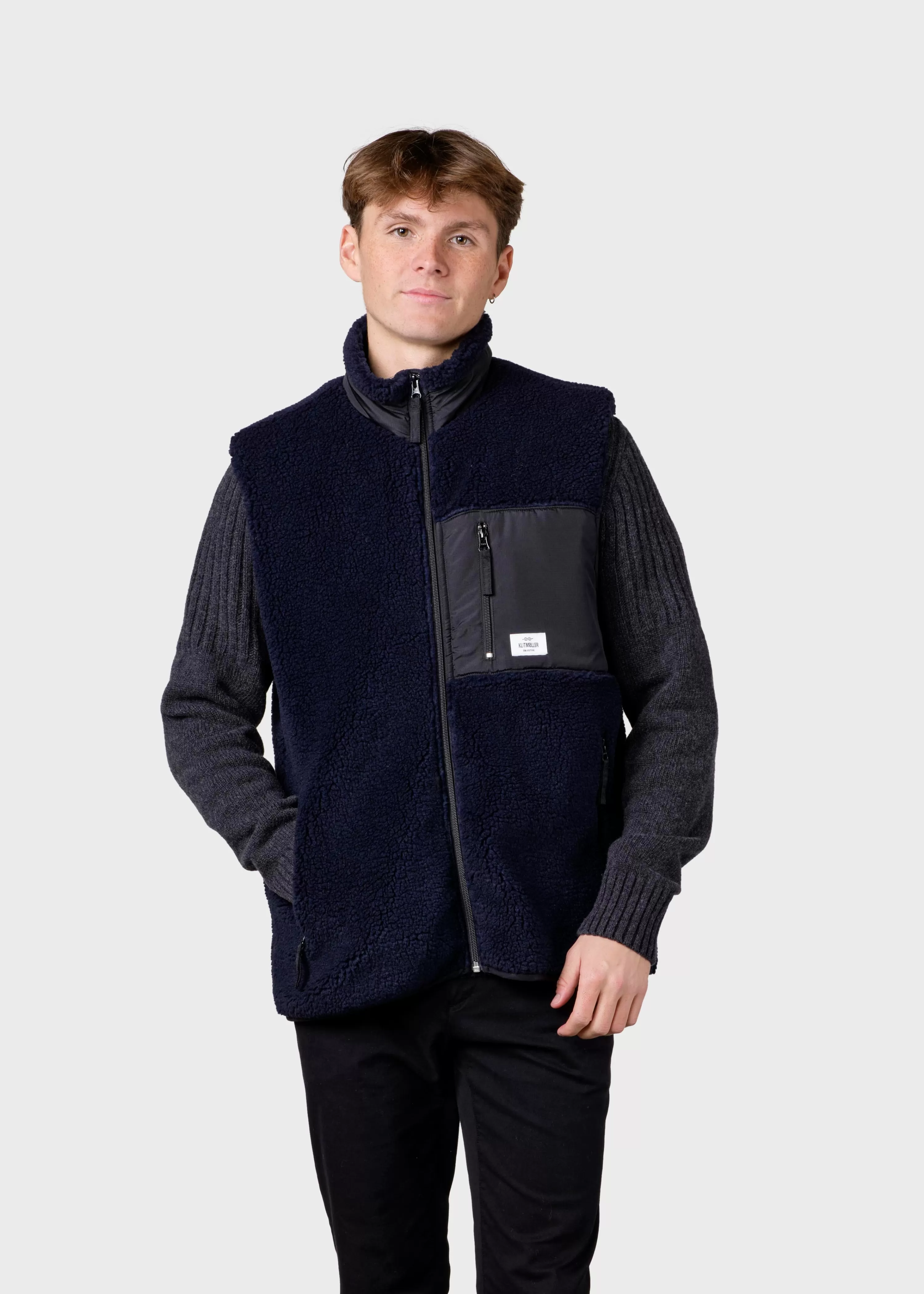 Klitmoller Collective Fleece | Jackets*Mens fleece vest - Navy