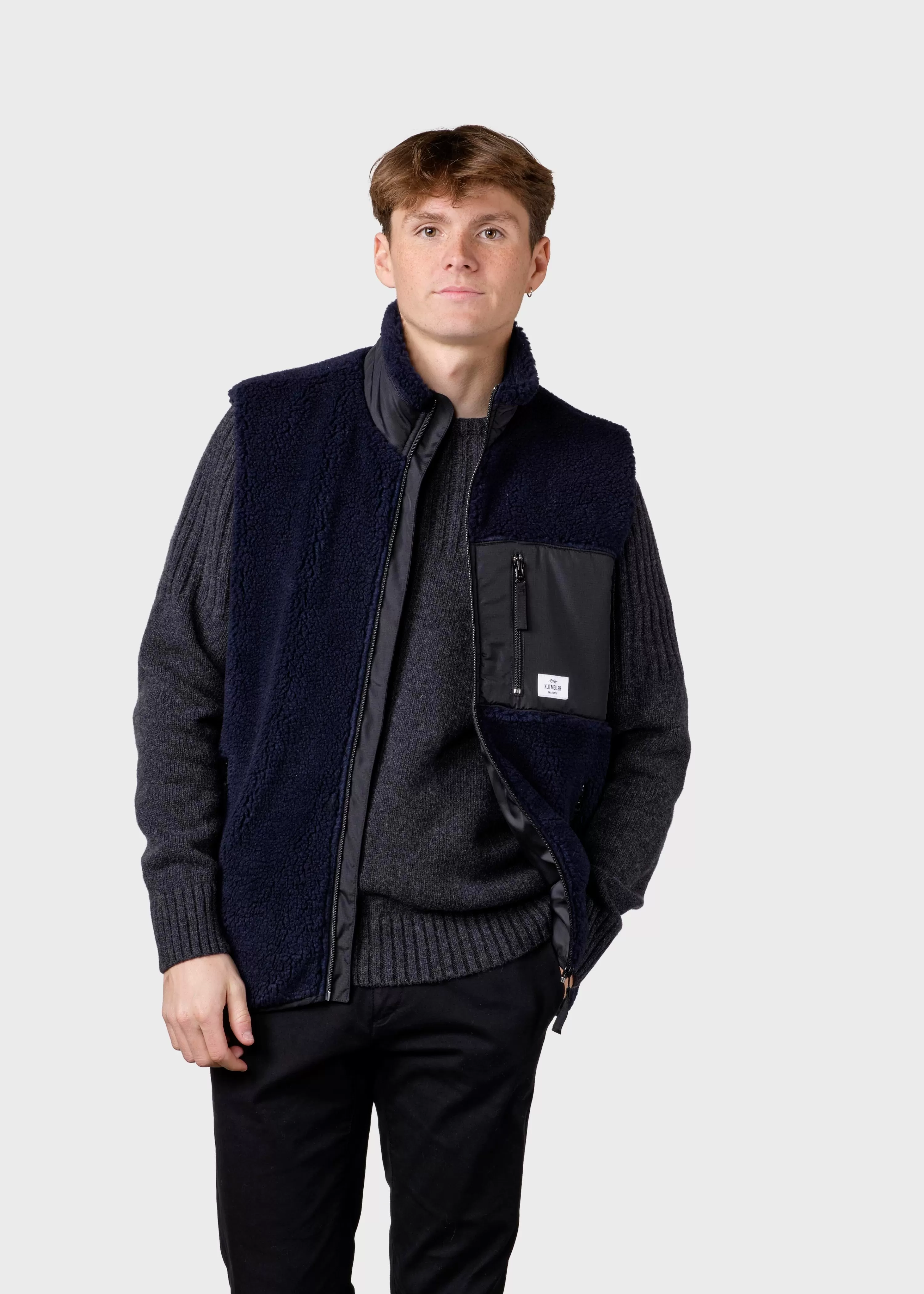 Klitmoller Collective Fleece | Jackets*Mens fleece vest - Navy