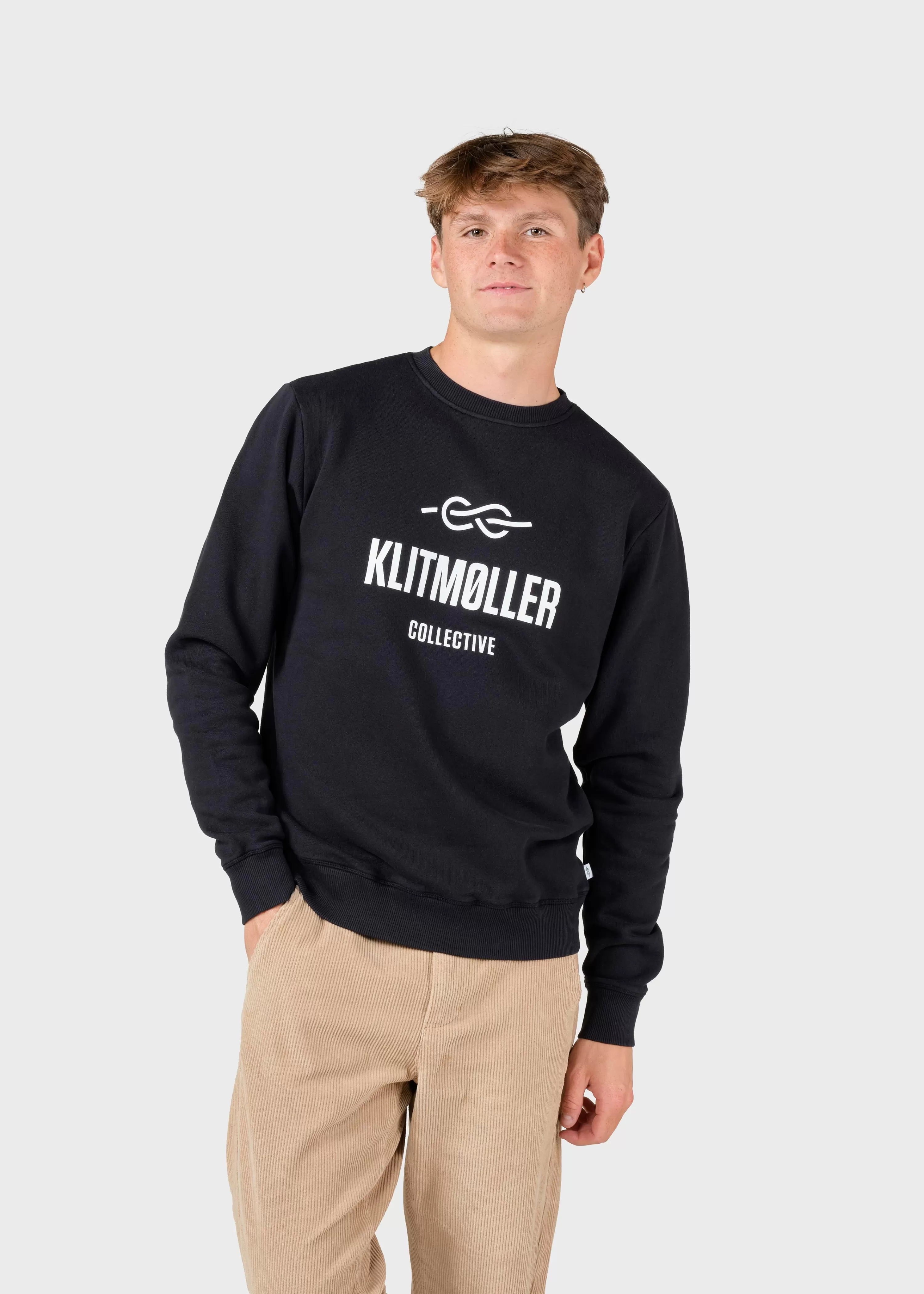 Klitmoller Collective Sweatshirts*Mens logo crew - Black