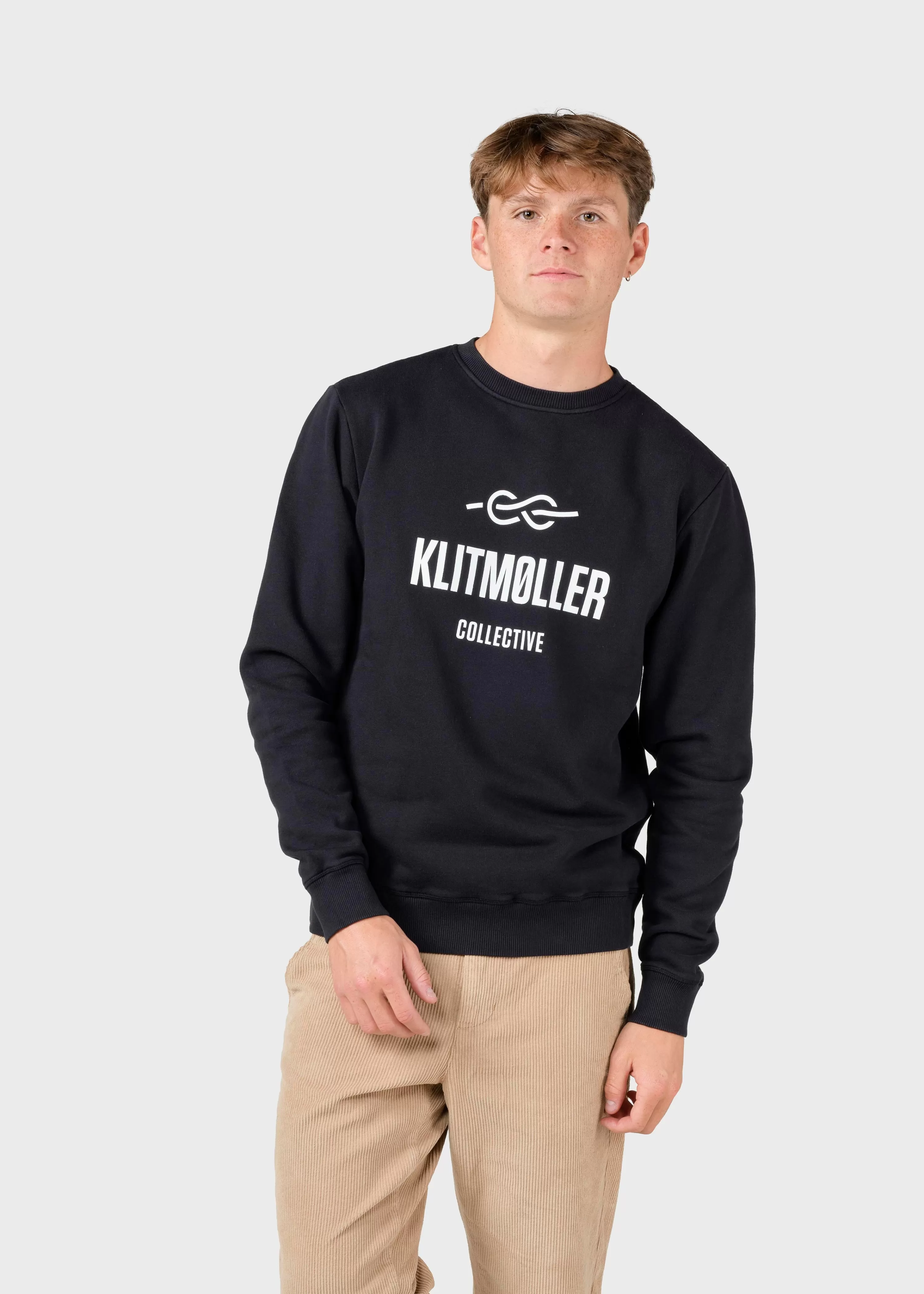 Klitmoller Collective Sweatshirts*Mens logo crew - Black