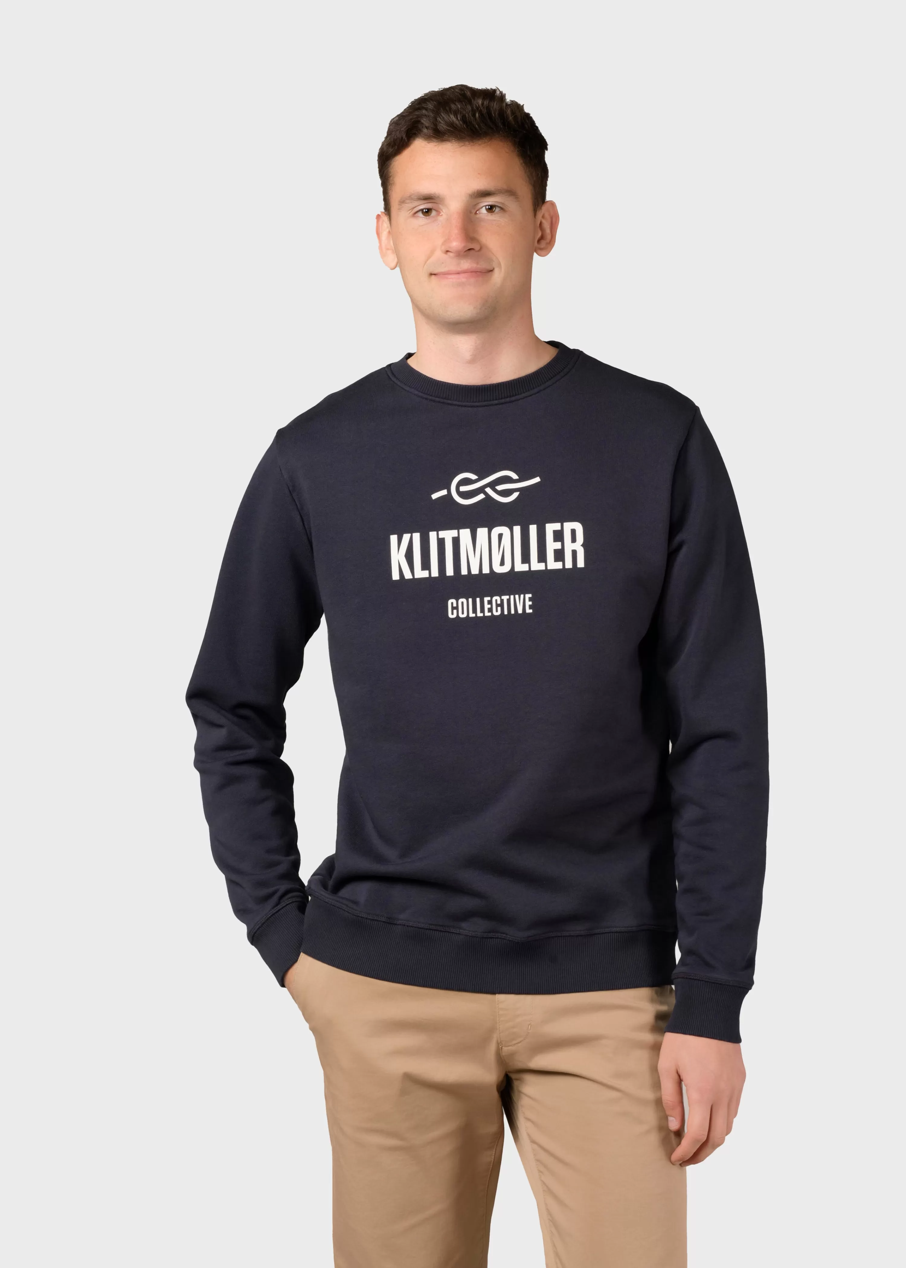 Klitmoller Collective Sweatshirts*Mens logo crew - Navy