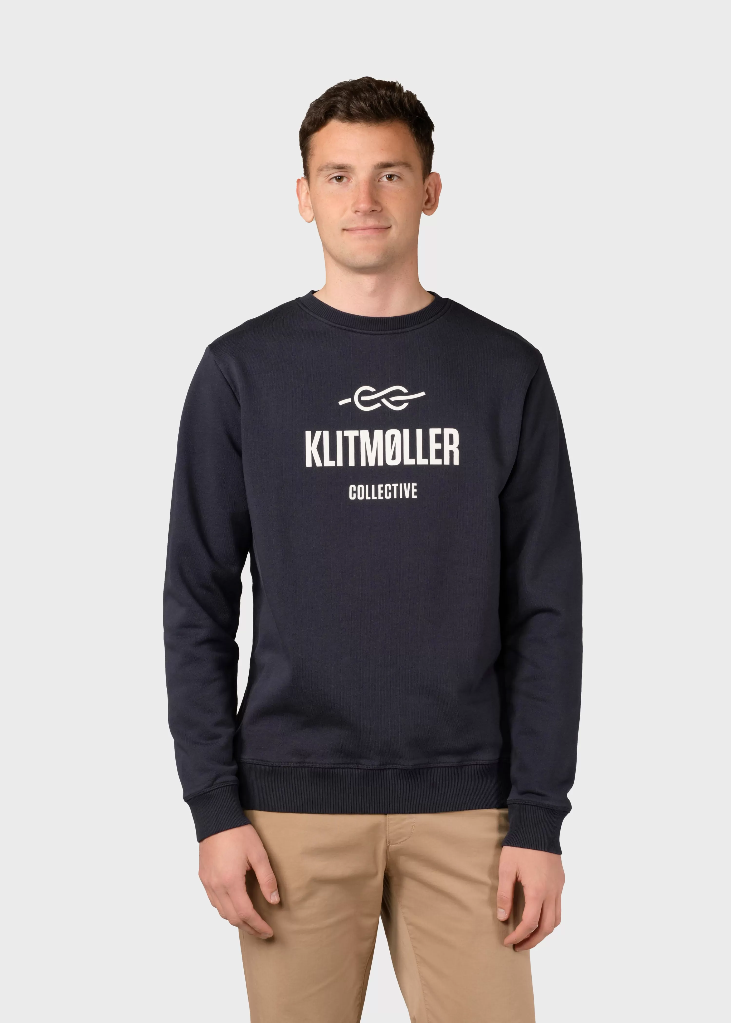 Klitmoller Collective Sweatshirts*Mens logo crew - Navy