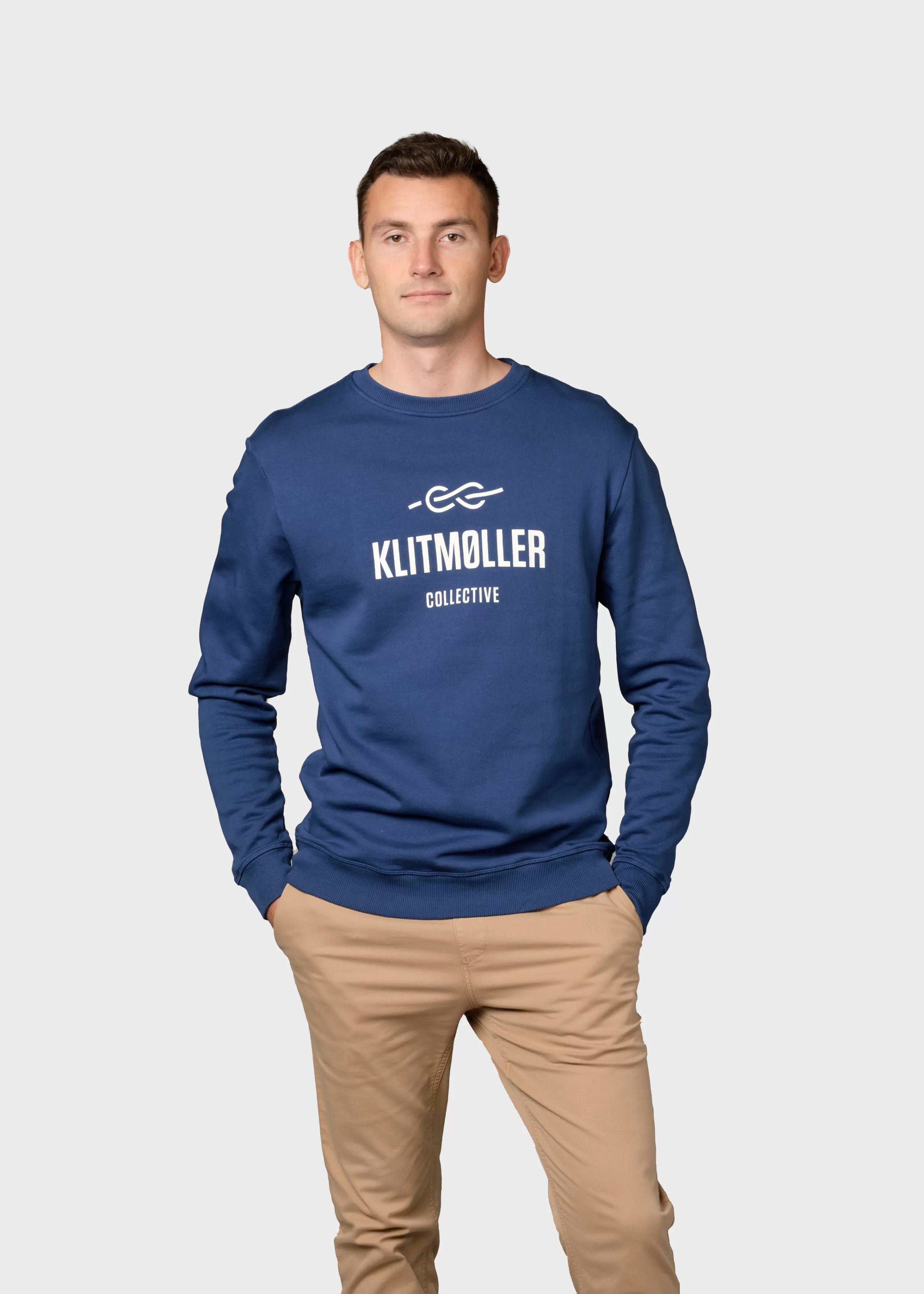 Klitmoller Collective Sweatshirts*Mens logo crew - Ocean