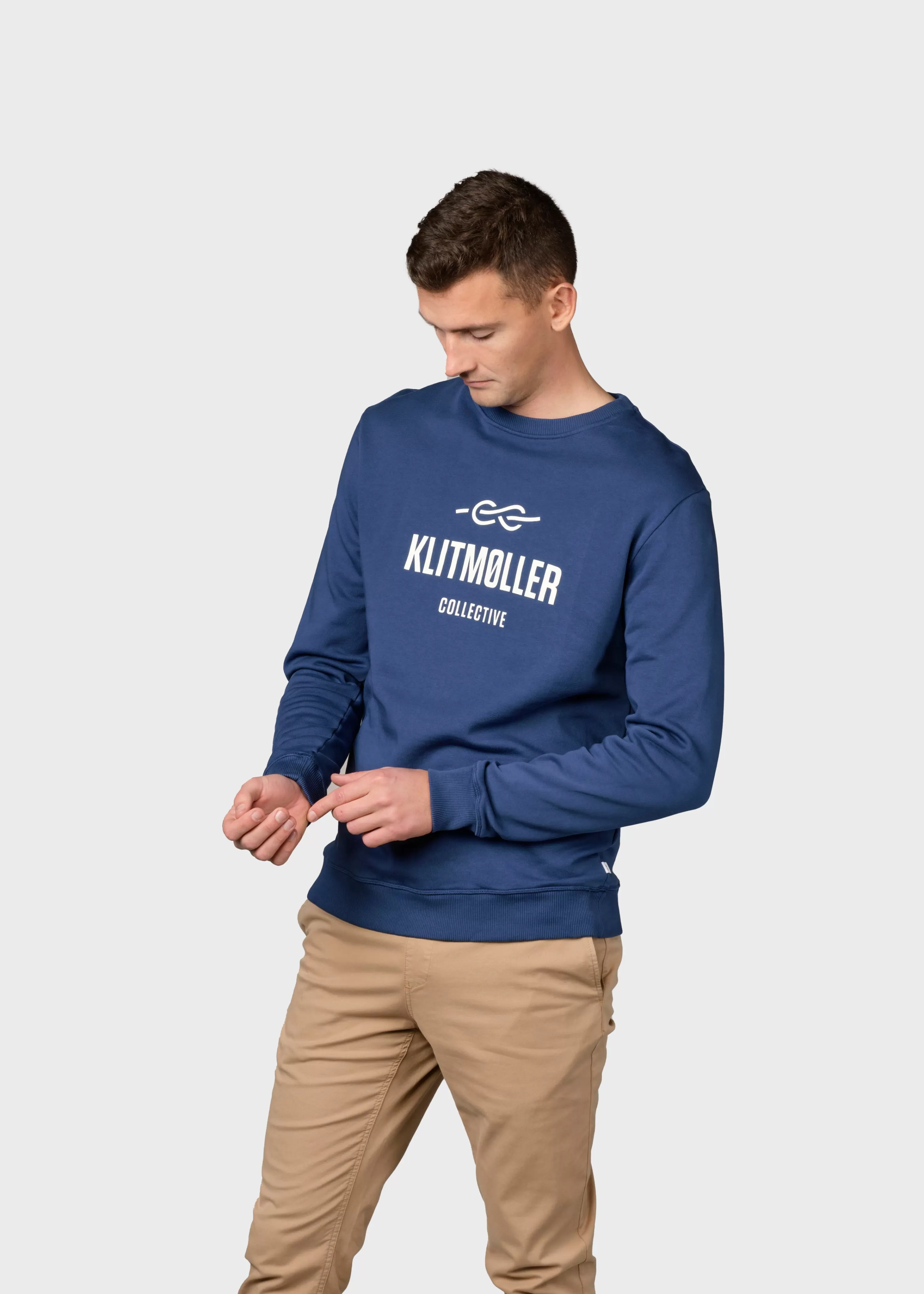 Klitmoller Collective Sweatshirts*Mens logo crew - Ocean