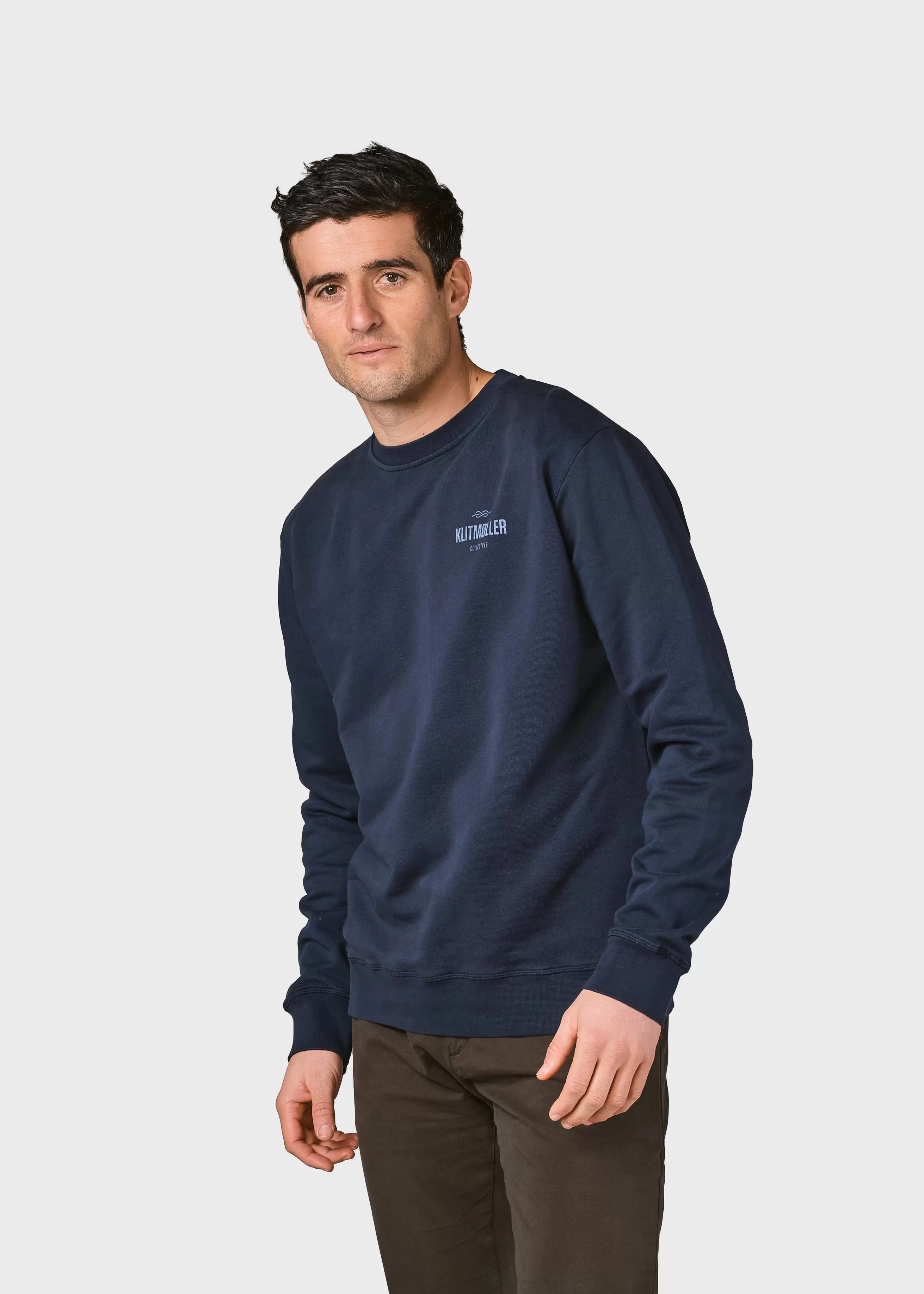 Klitmoller Collective Sweatshirts*Mens small logo crew - Navy