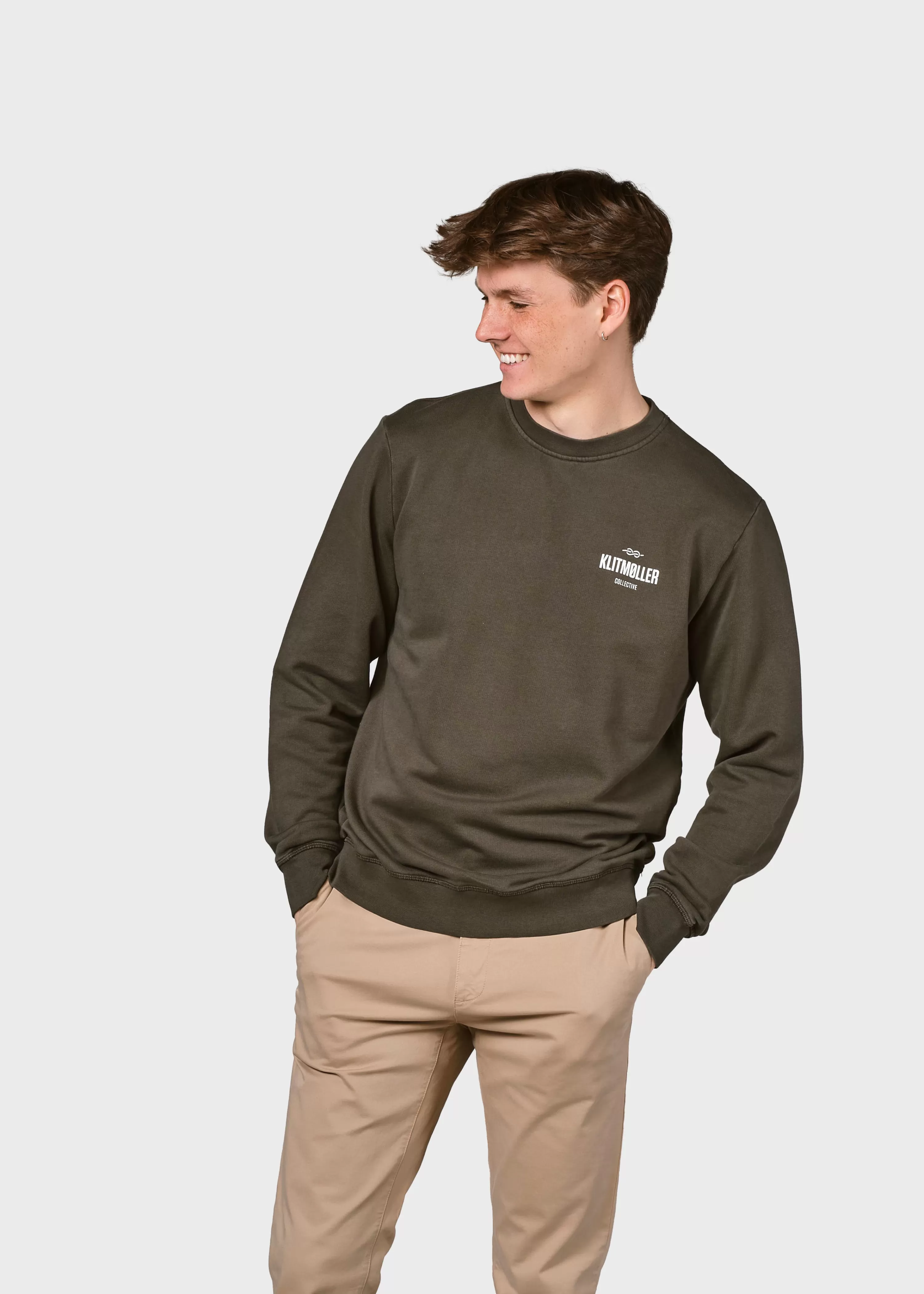 Klitmoller Collective Sweatshirts*Mens small logo crew -