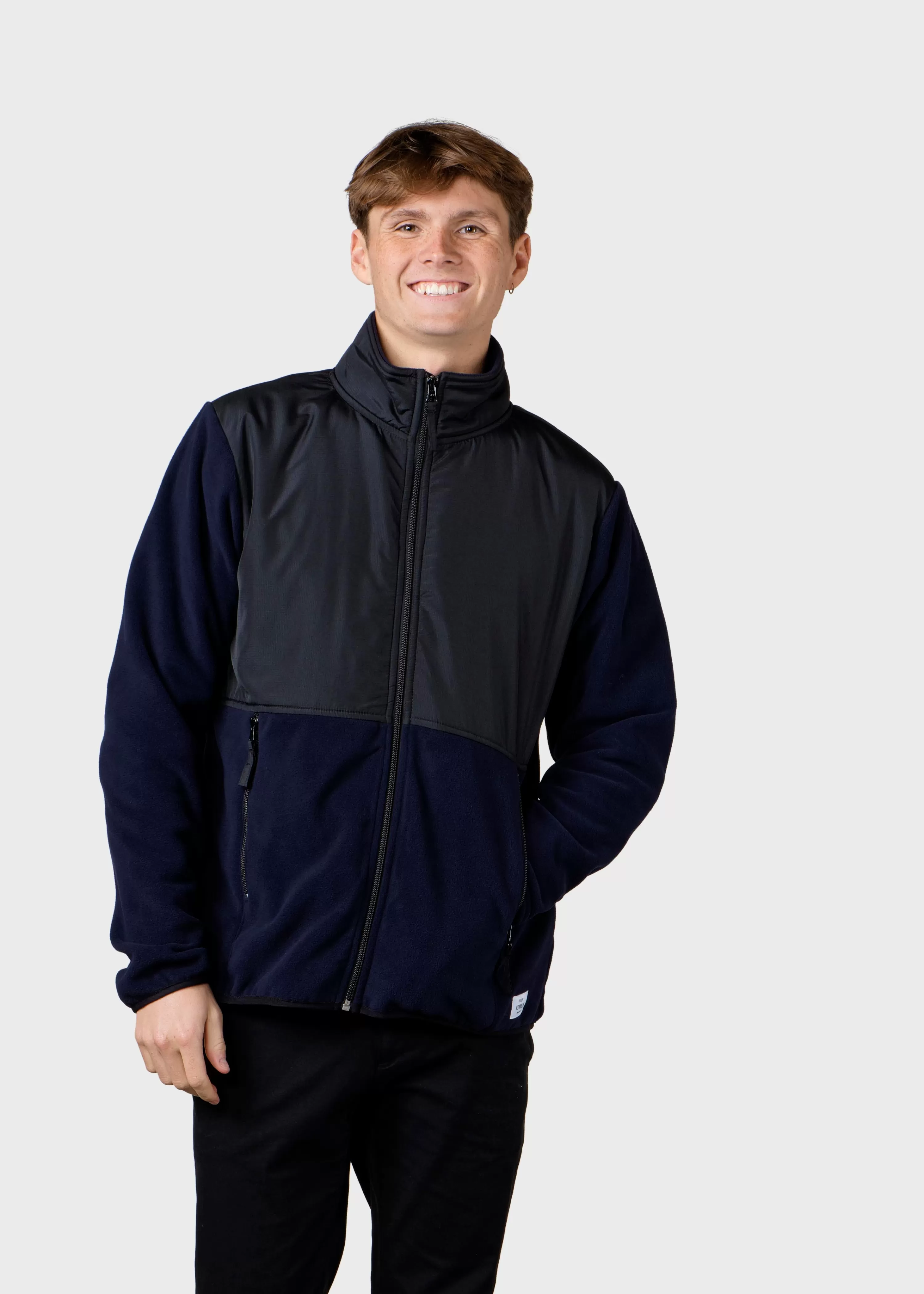 Klitmoller Collective Fleece | Jackets*Midi fleece jacket - Black/navy