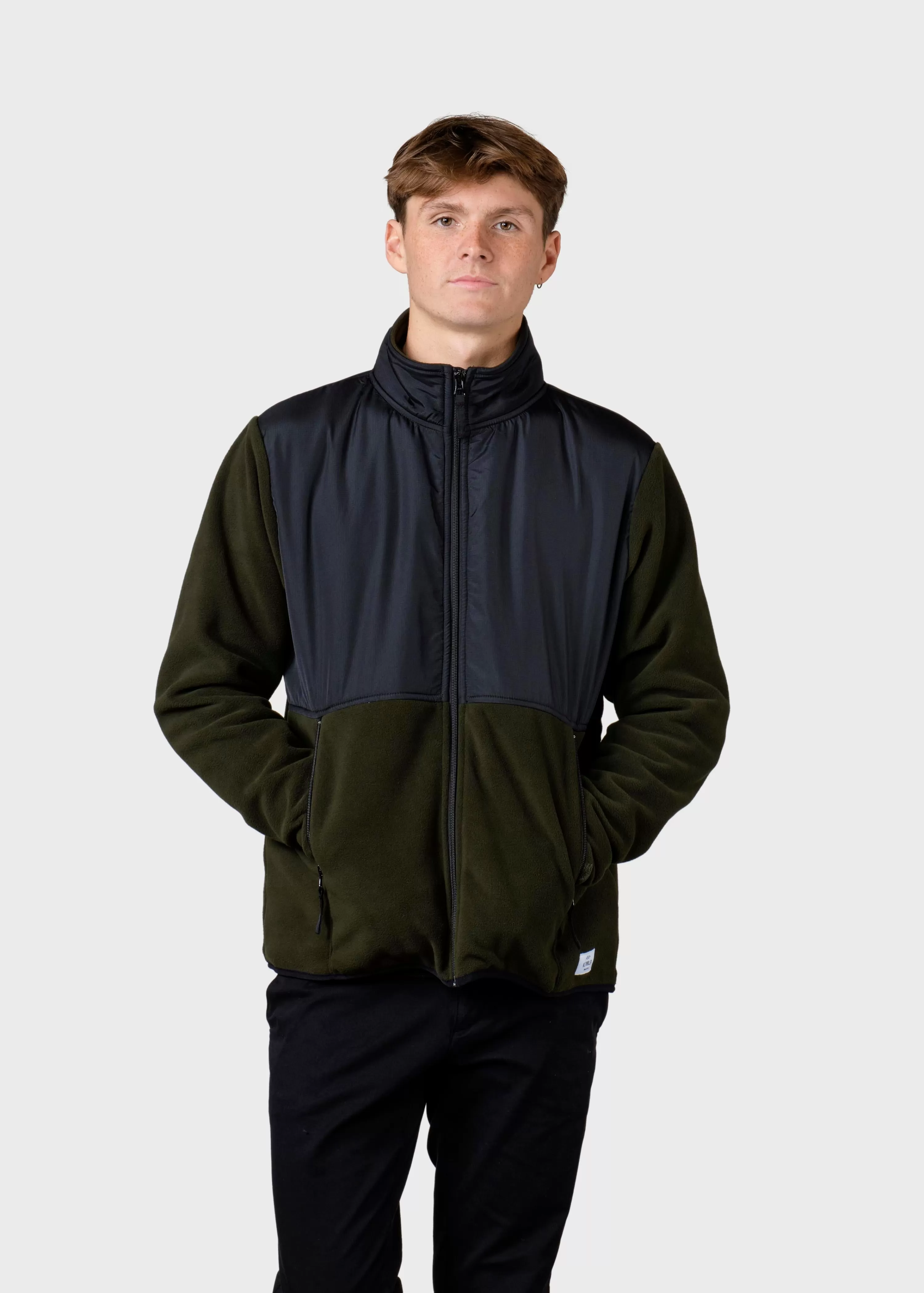 Klitmoller Collective Fleece | Jackets*Midi fleece jacket - Black/olive