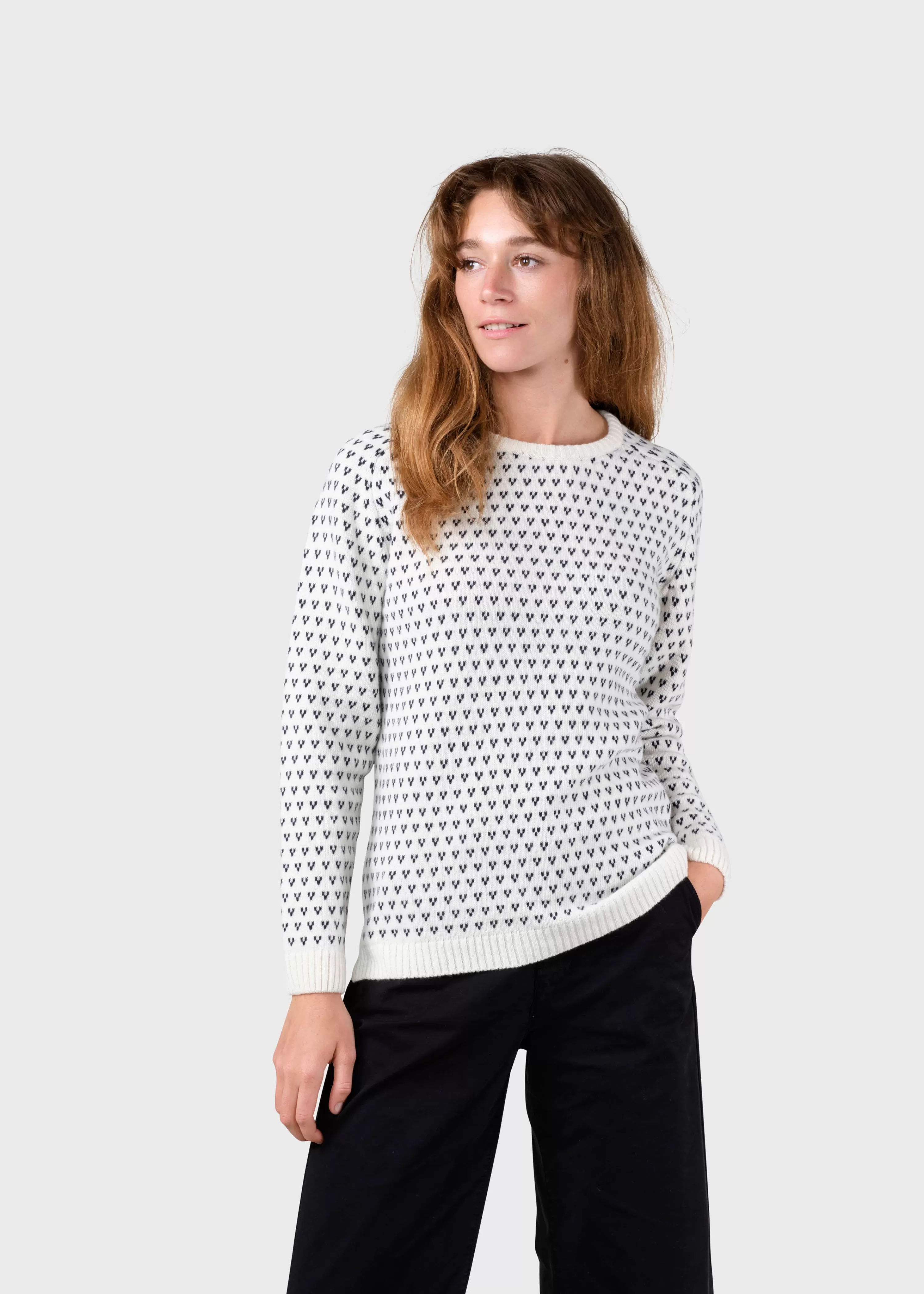 Klitmoller Collective Knitwear | Brushed Merino wool*Mika Knit - Cream/navy