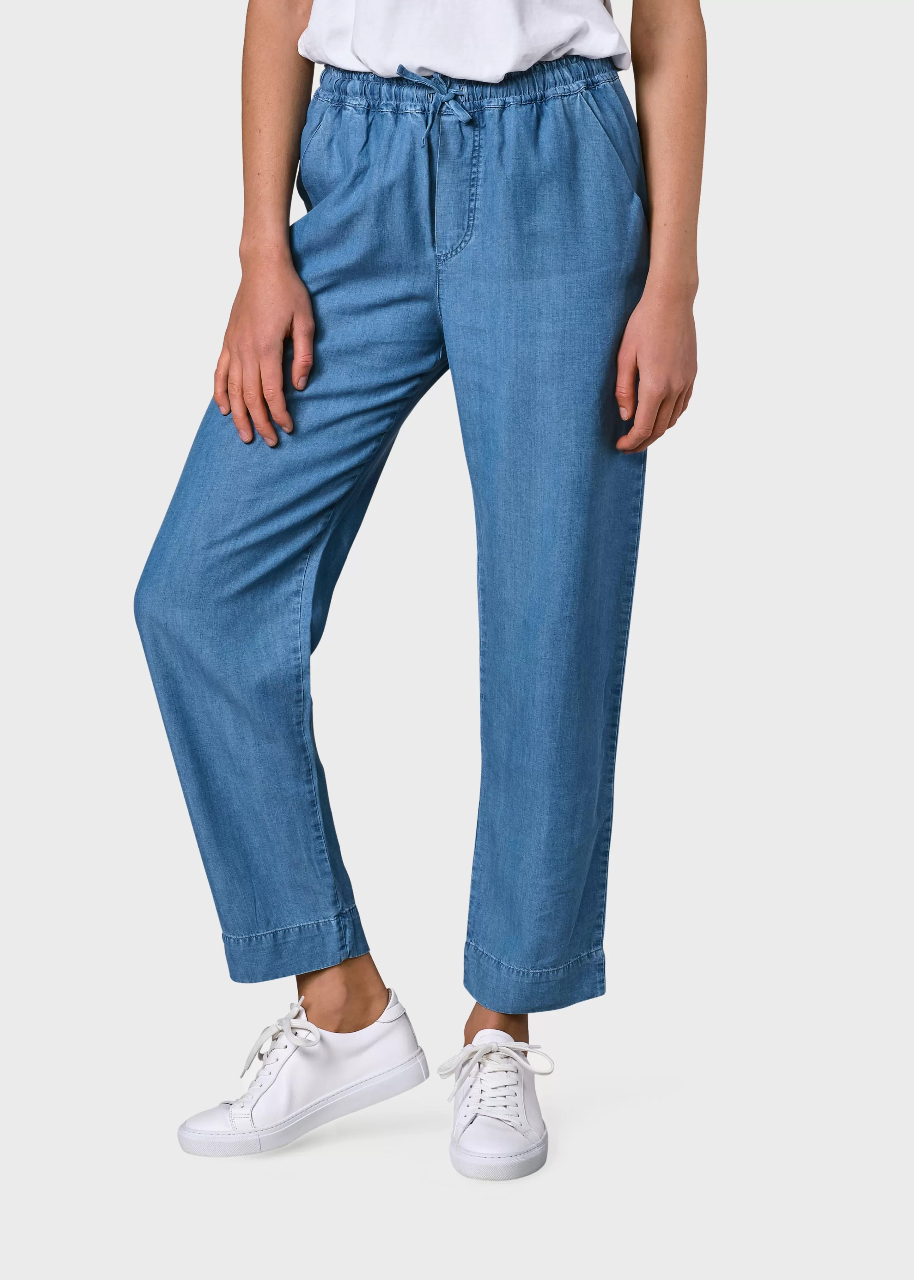 Klitmoller Collective Pants*Nicoline chambrey pant - Light blue