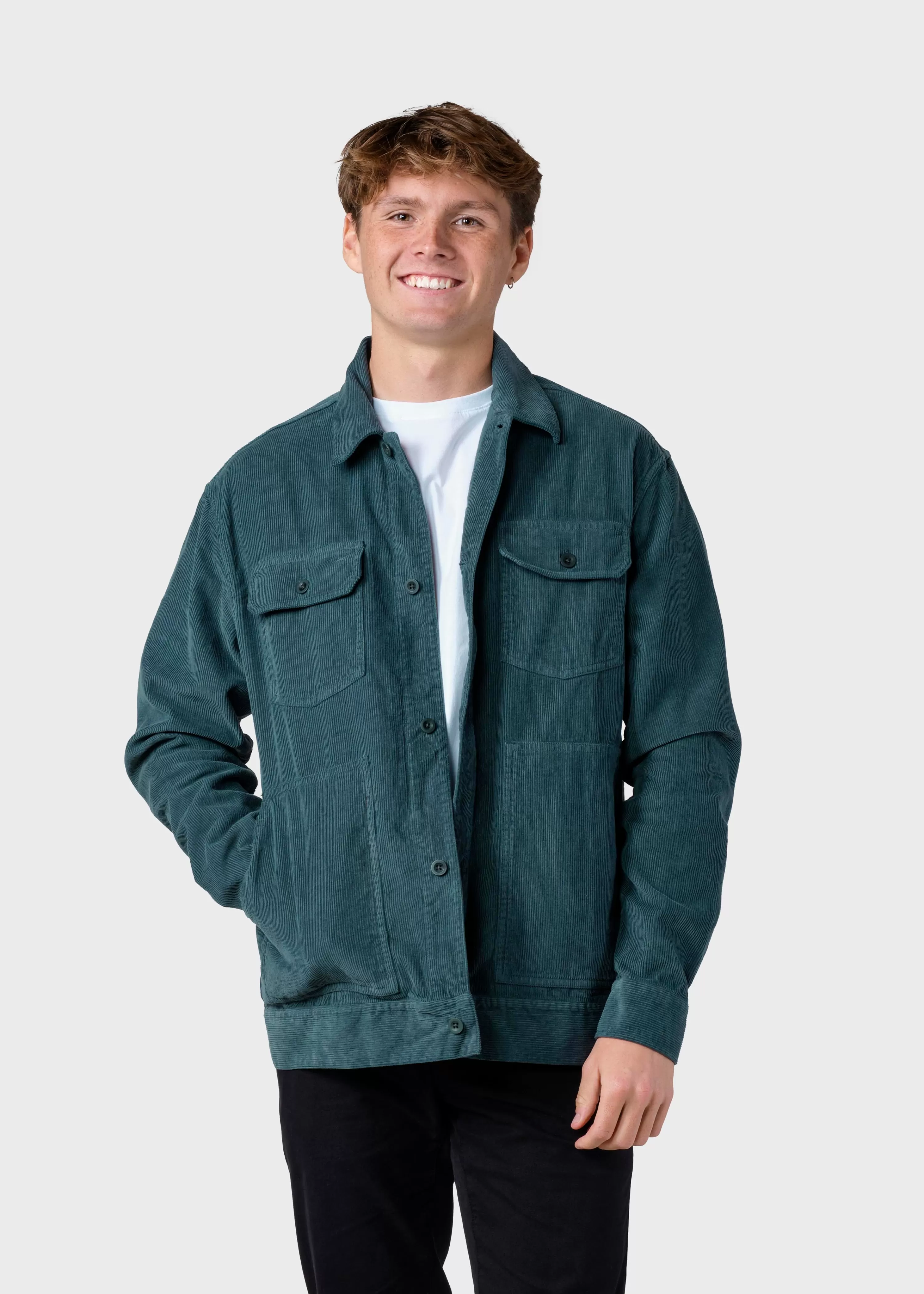 Klitmoller Collective Jackets*Niklas corduroy overshirt - Moss Green