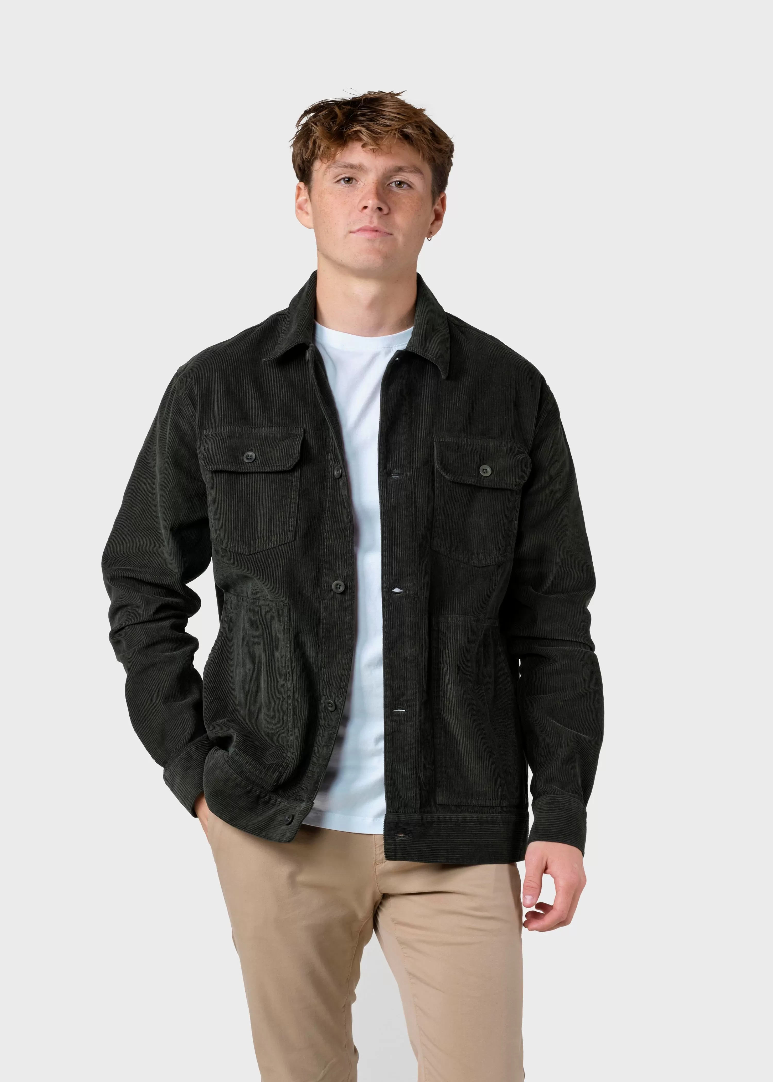 Klitmoller Collective Jackets*Niklas corduroy overshirt - Olive