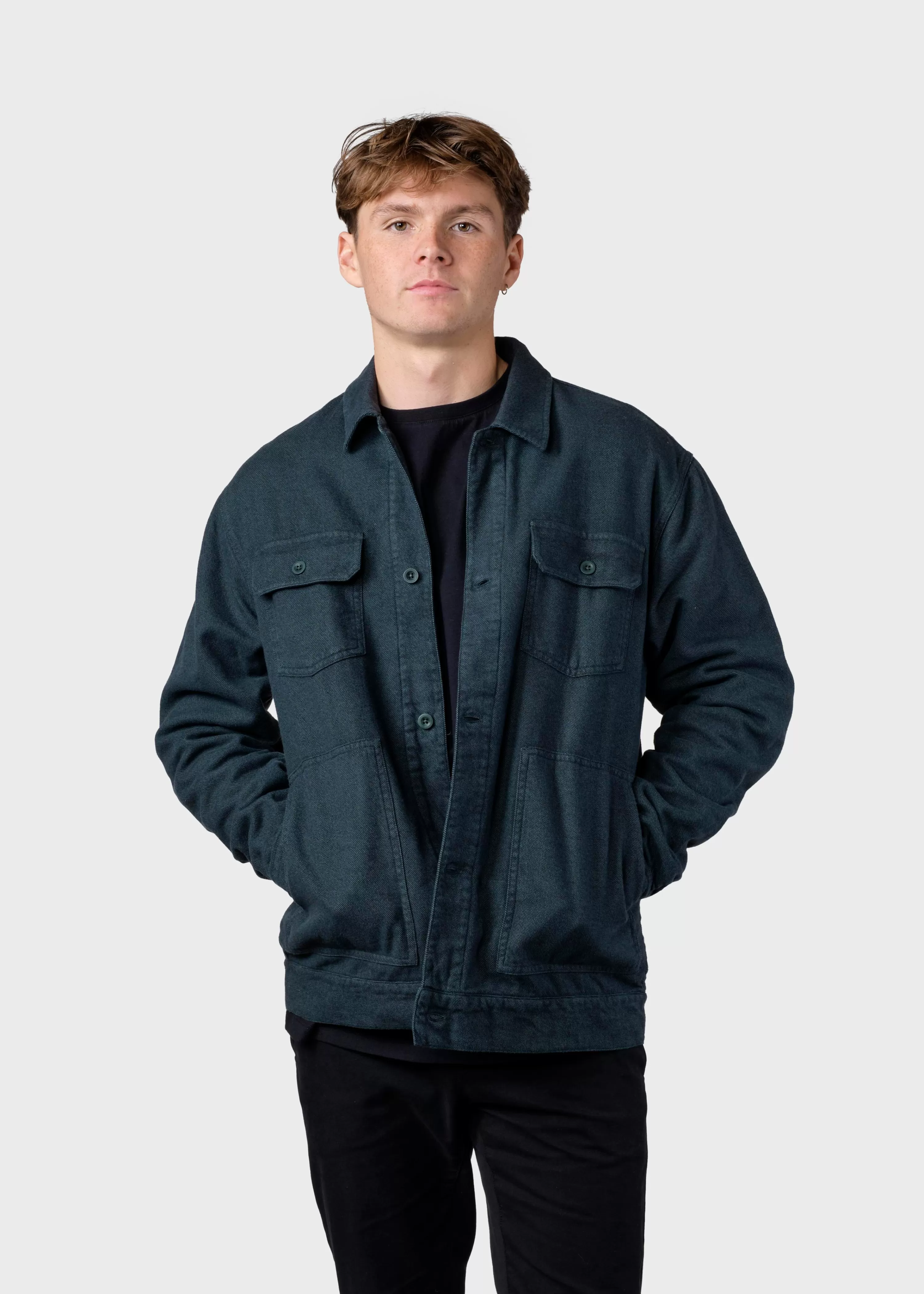 Klitmoller Collective Jackets*Niklas lumber overshirt - Moss Green