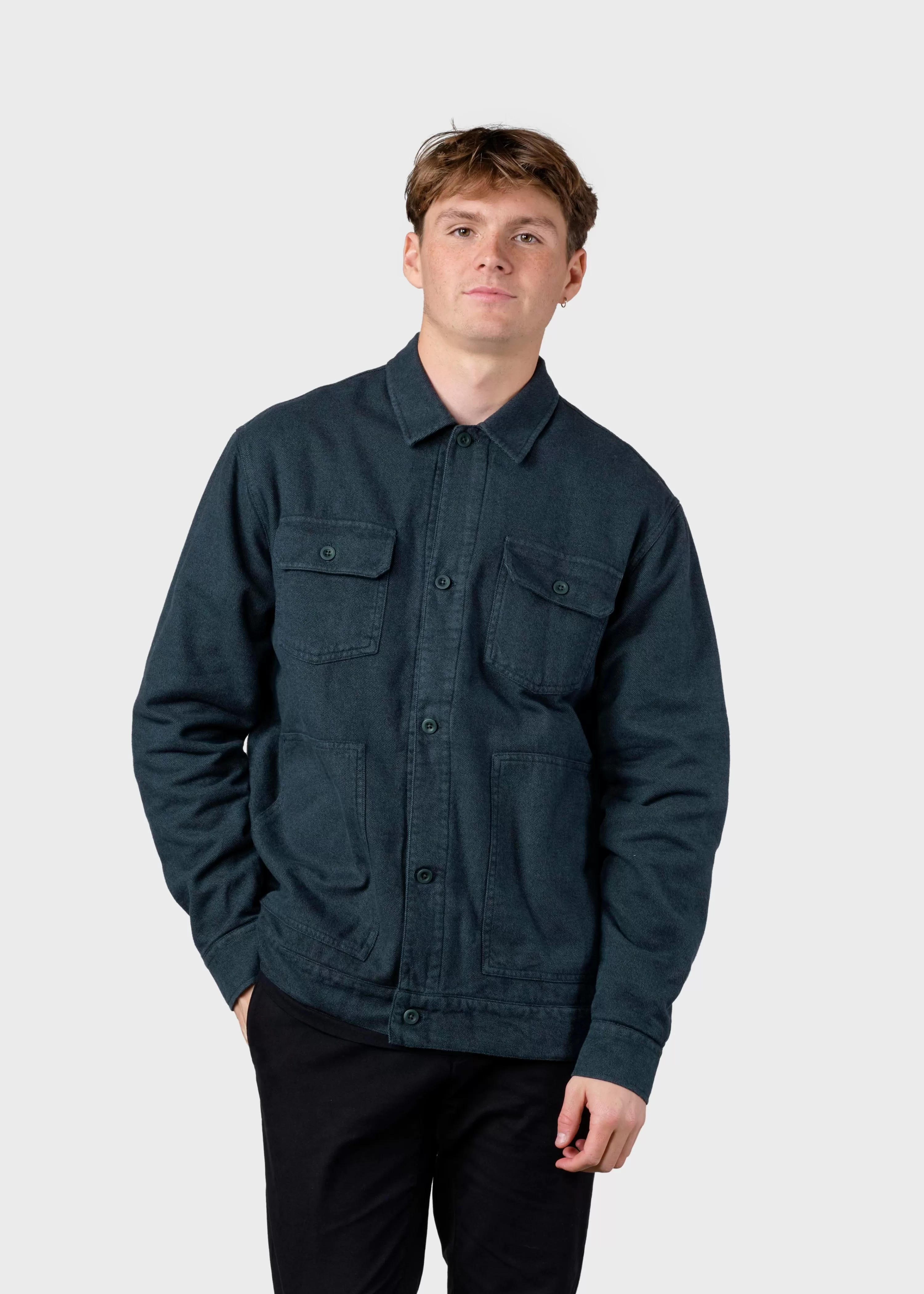 Klitmoller Collective Jackets*Niklas lumber overshirt - Moss Green