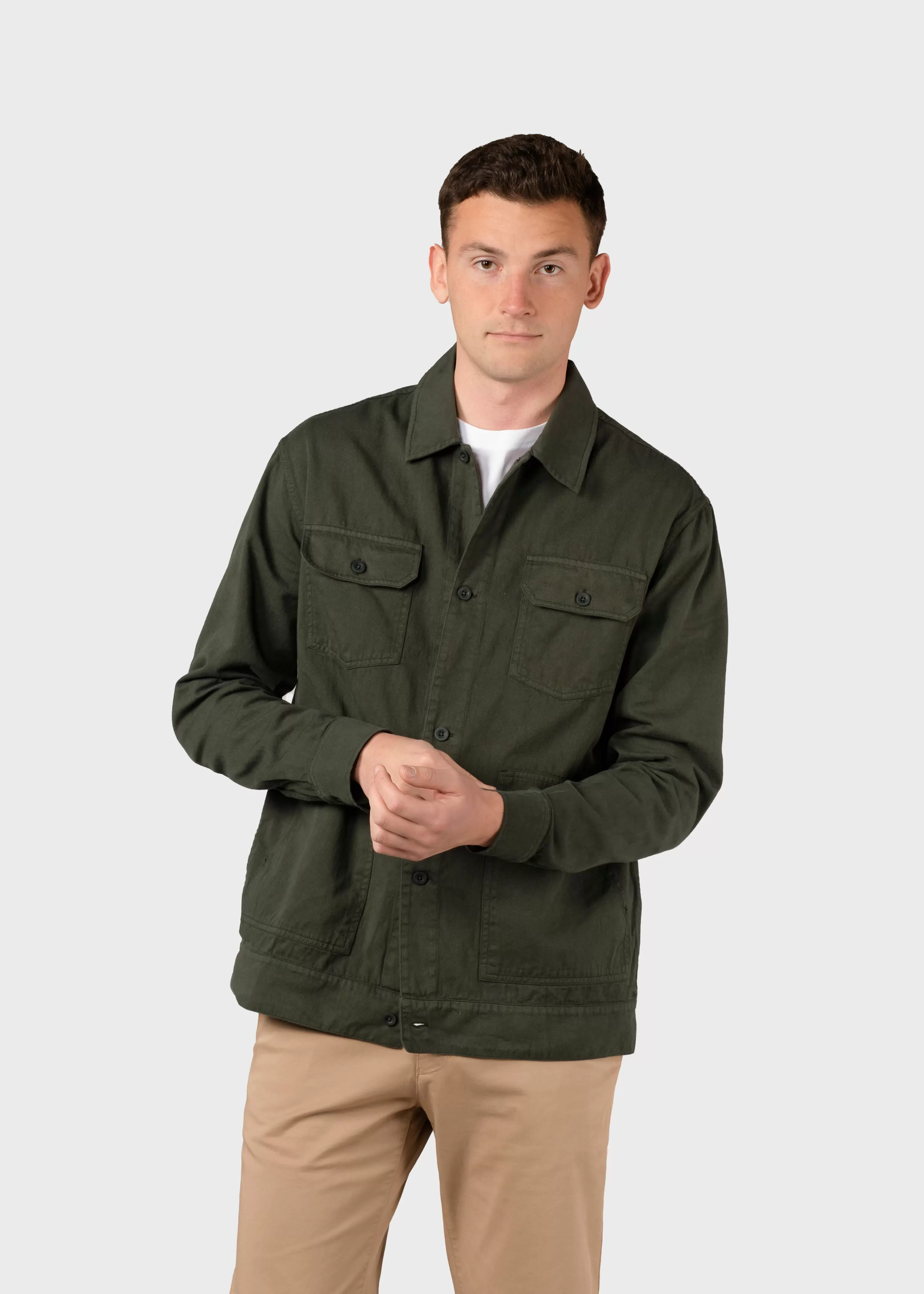 Klitmoller Collective Jackets*Niklas twill overshirt - Olive