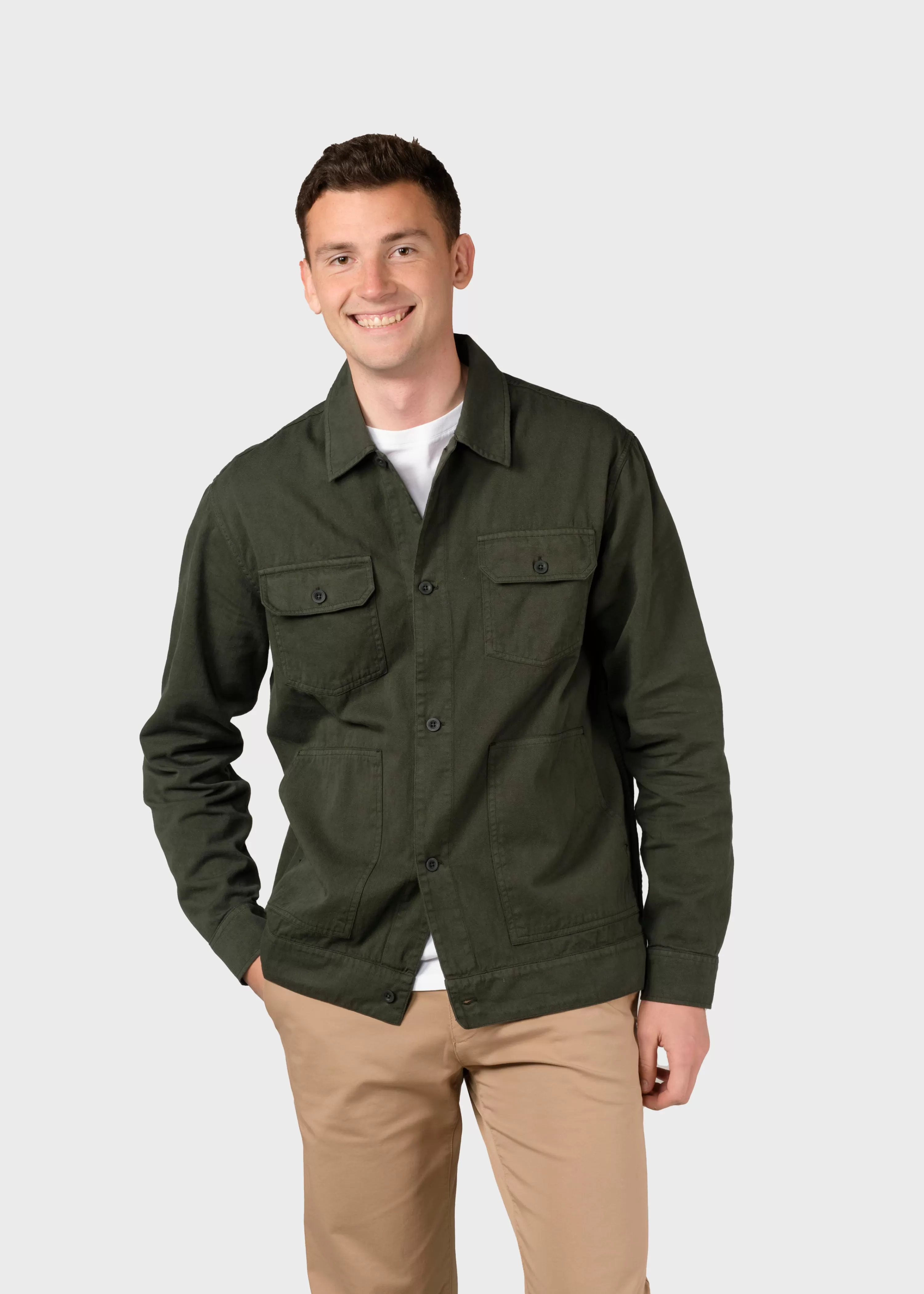 Klitmoller Collective Jackets*Niklas twill overshirt - Olive