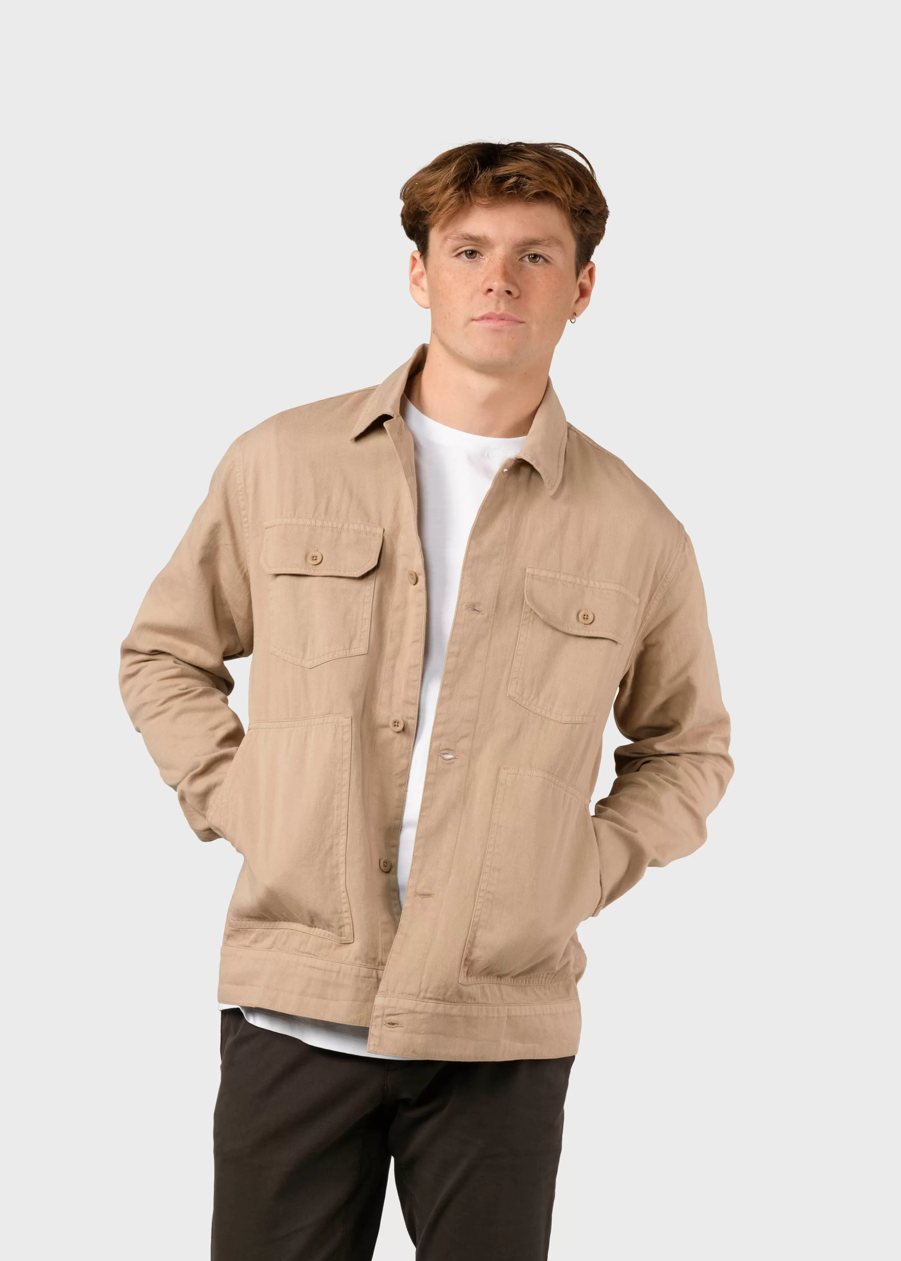 Klitmoller Collective Jackets*Niklas twill overshirt - Sand