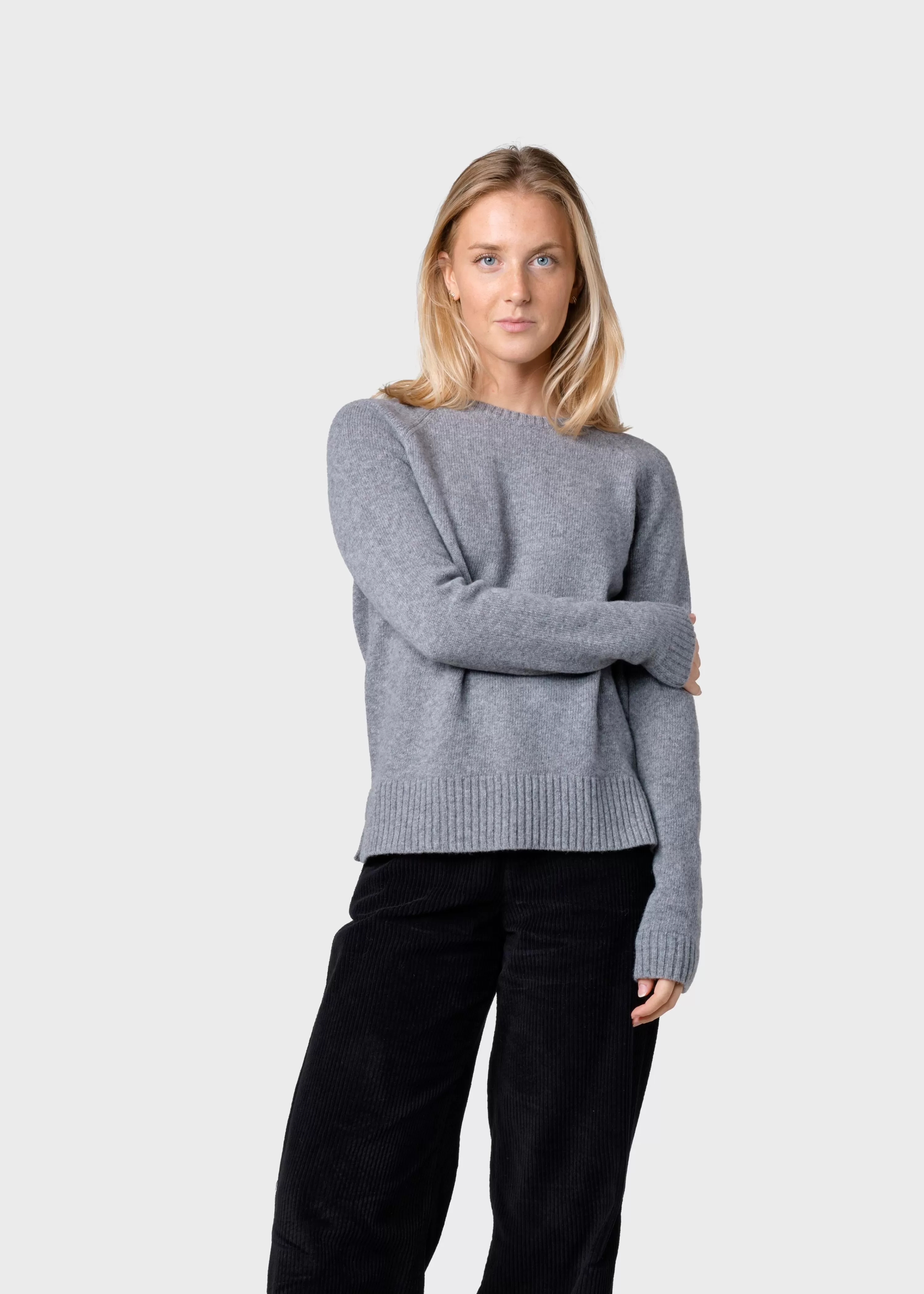 Klitmoller Collective Knitwear | Brushed Merino wool*Nina knit - Light grey