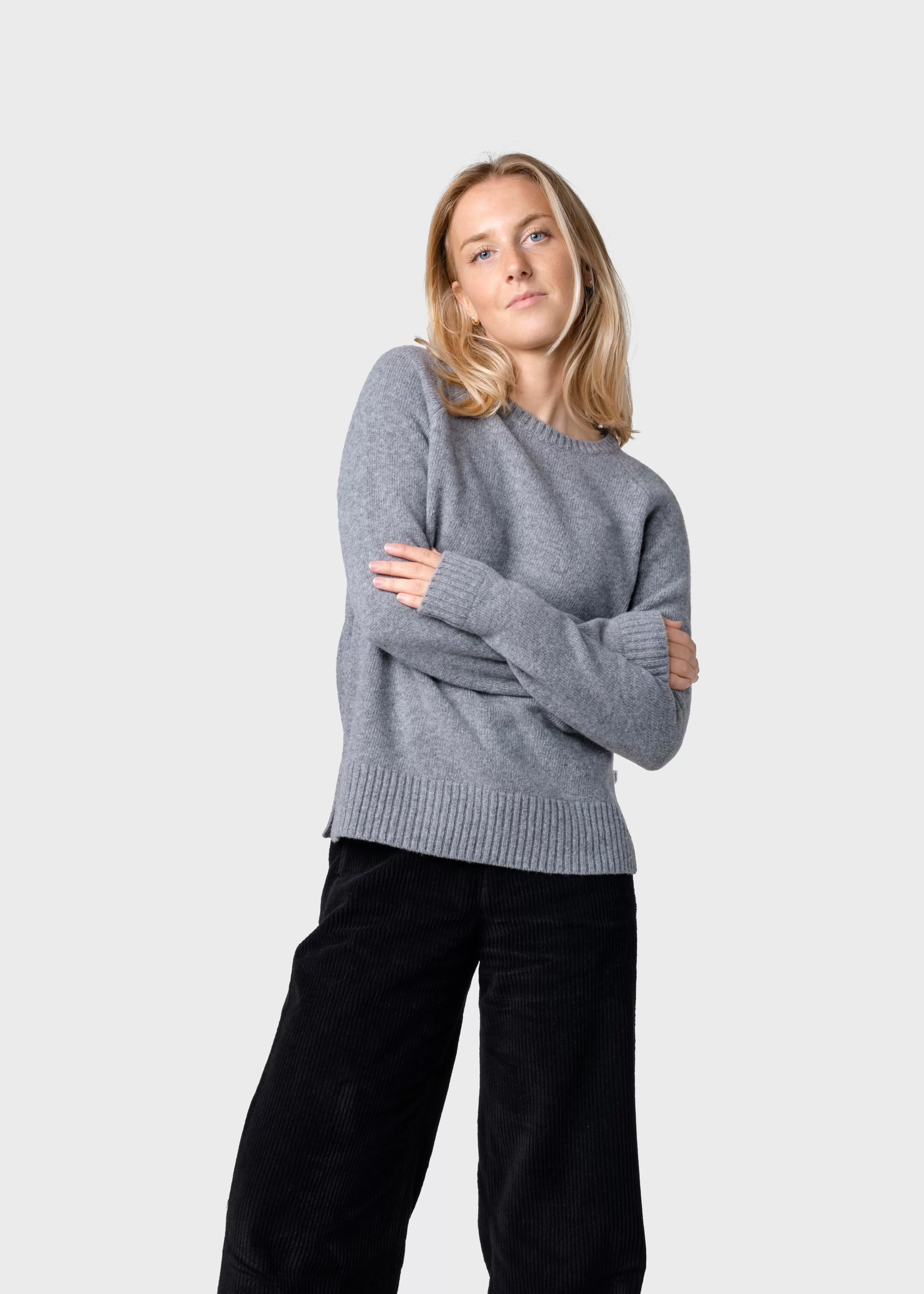 Klitmoller Collective Knitwear | Brushed Merino wool*Nina knit - Light grey