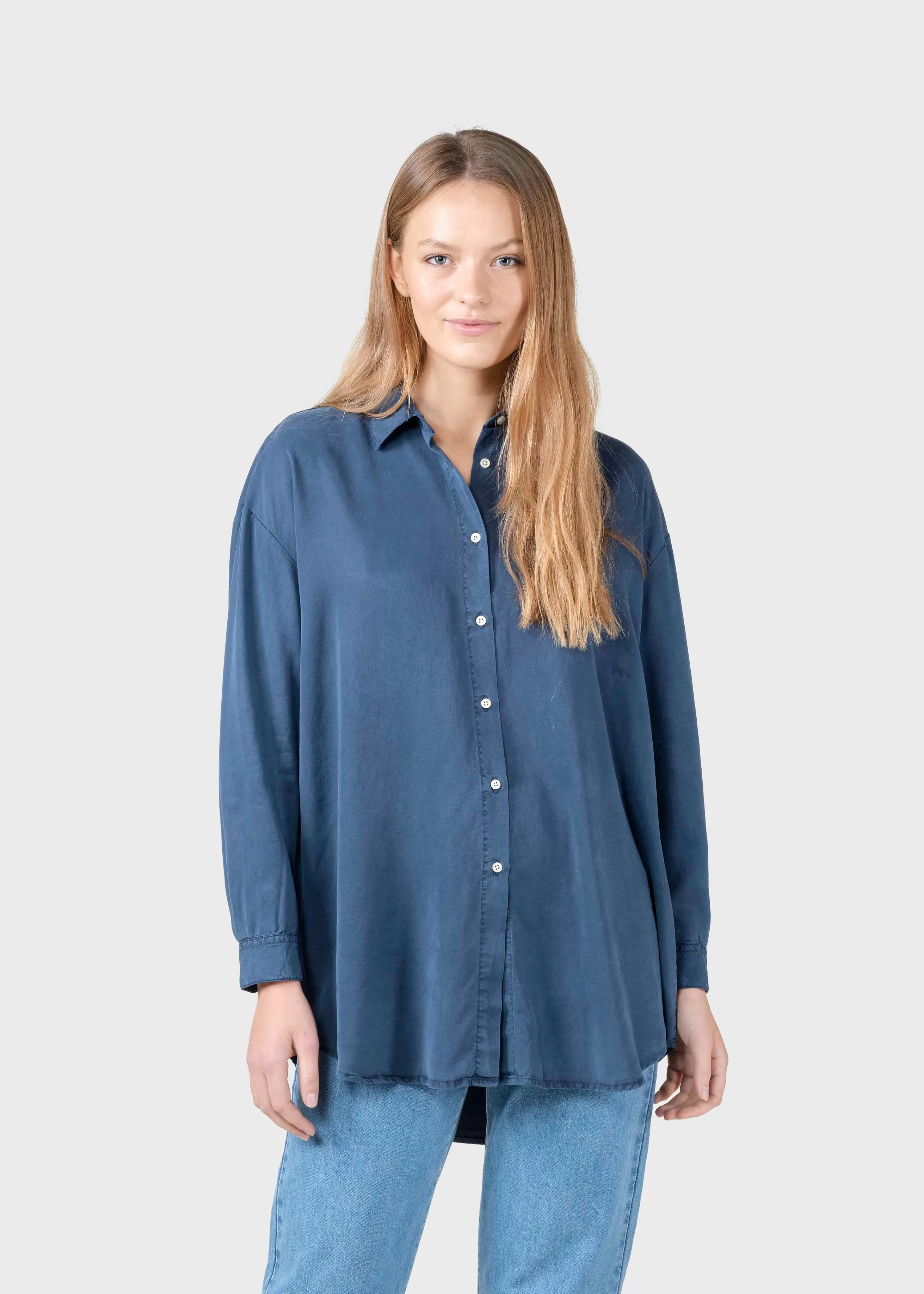 Klitmoller Collective Shirts*Ofelia lyocell shirt - Deep blue