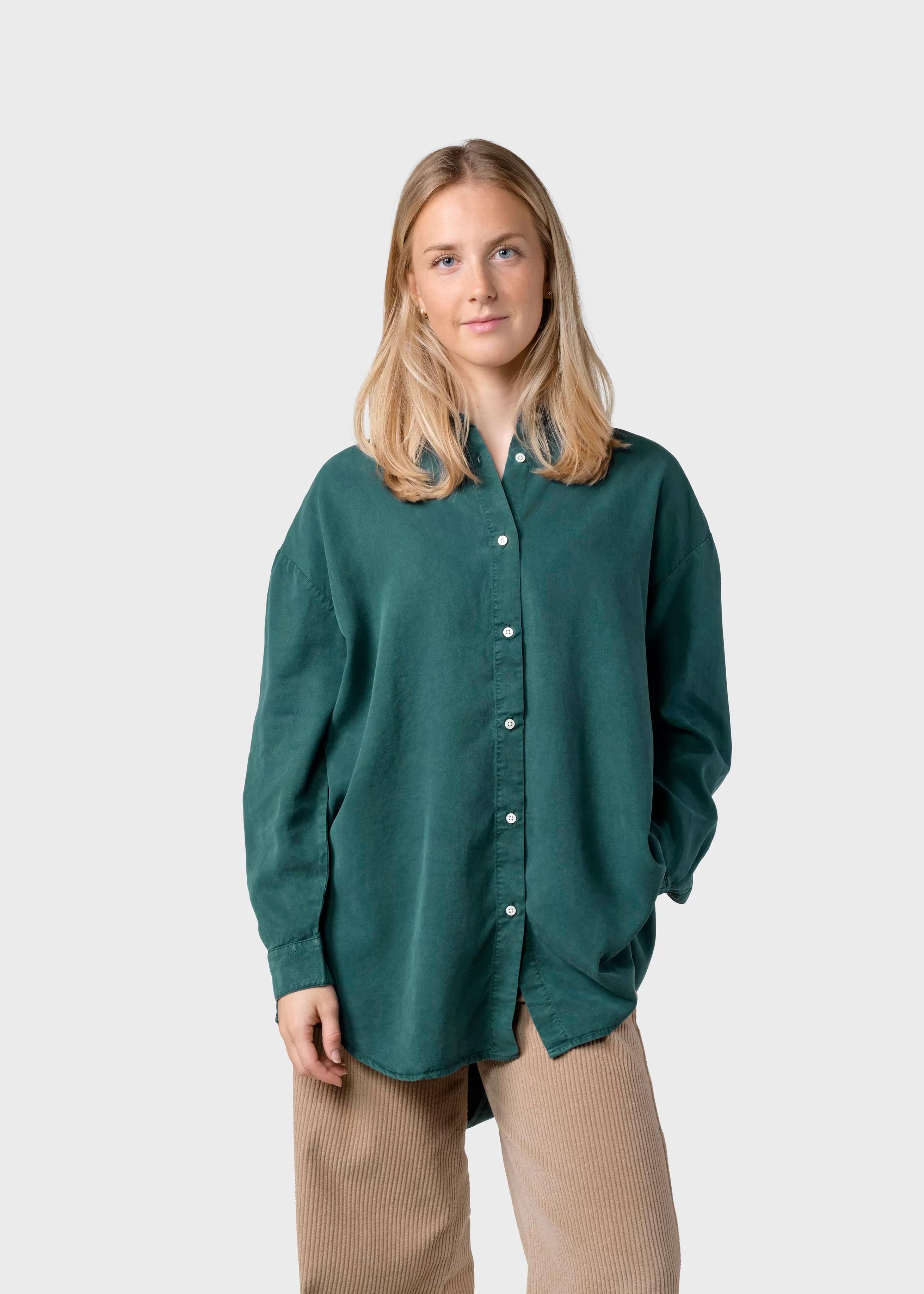 Klitmoller Collective Shirts*Ofelia lyocell shirt - Moss Green