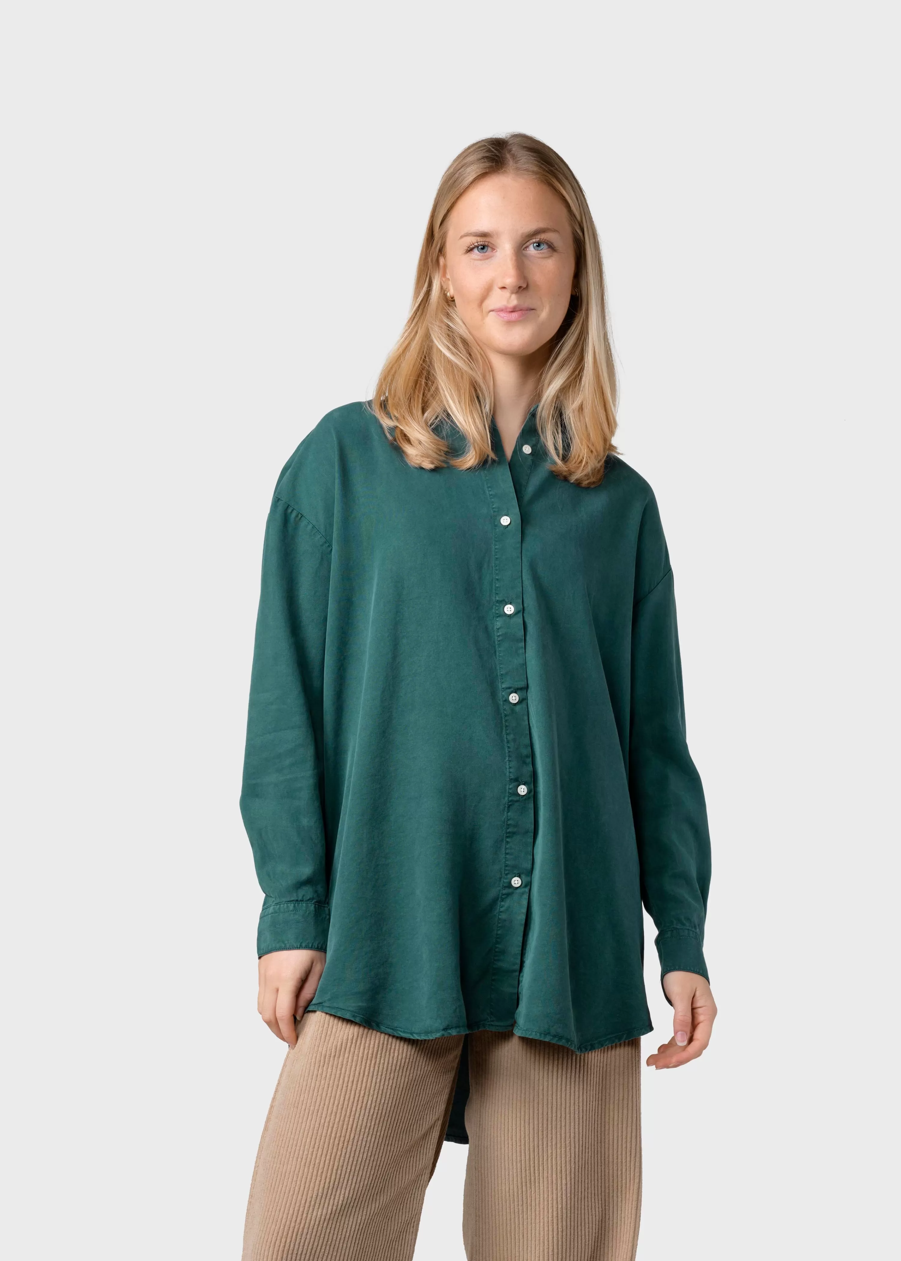 Klitmoller Collective Shirts*Ofelia lyocell shirt - Moss Green