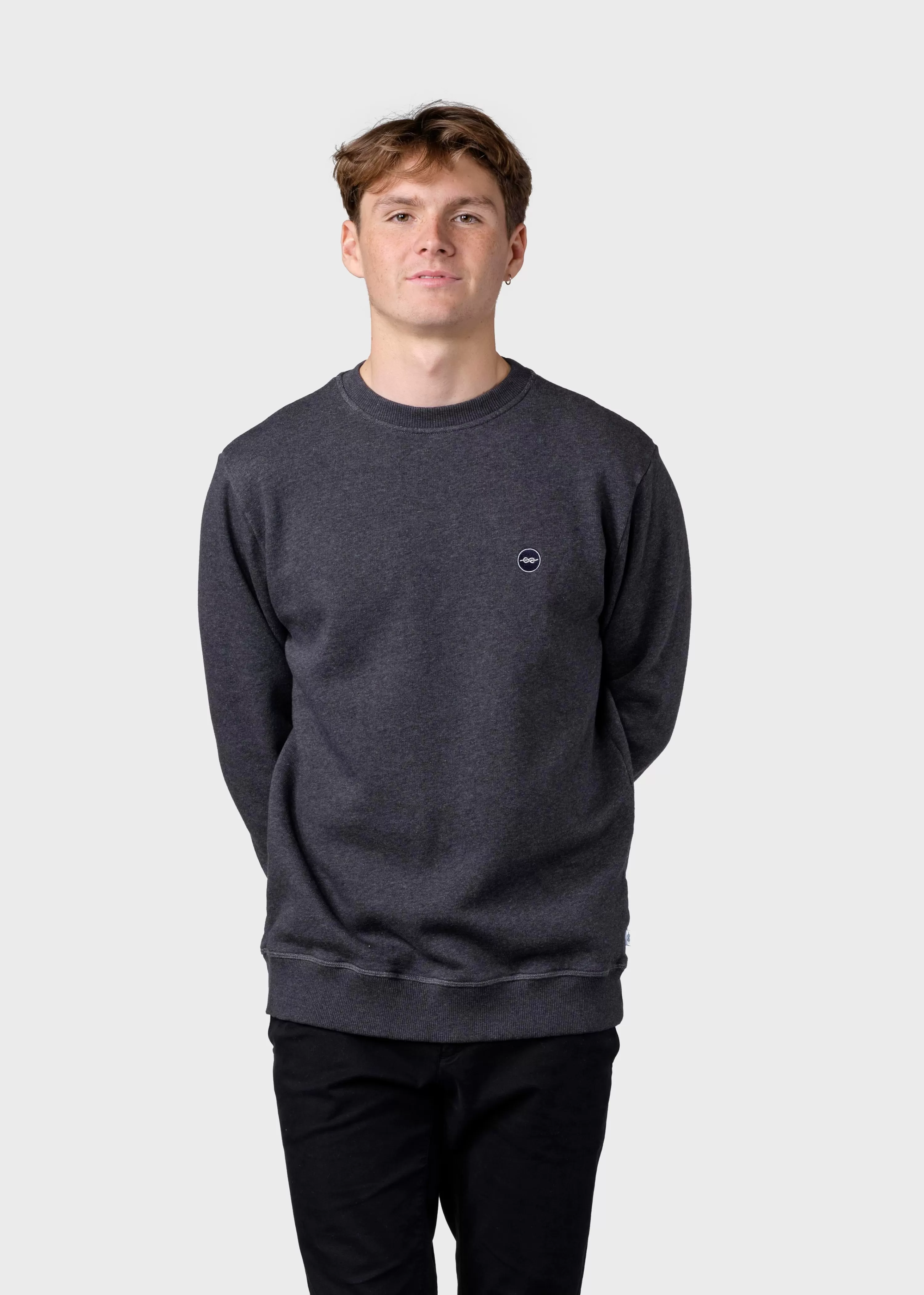 Klitmoller Collective Sweatshirts*Olaf crew - Anthracite melange