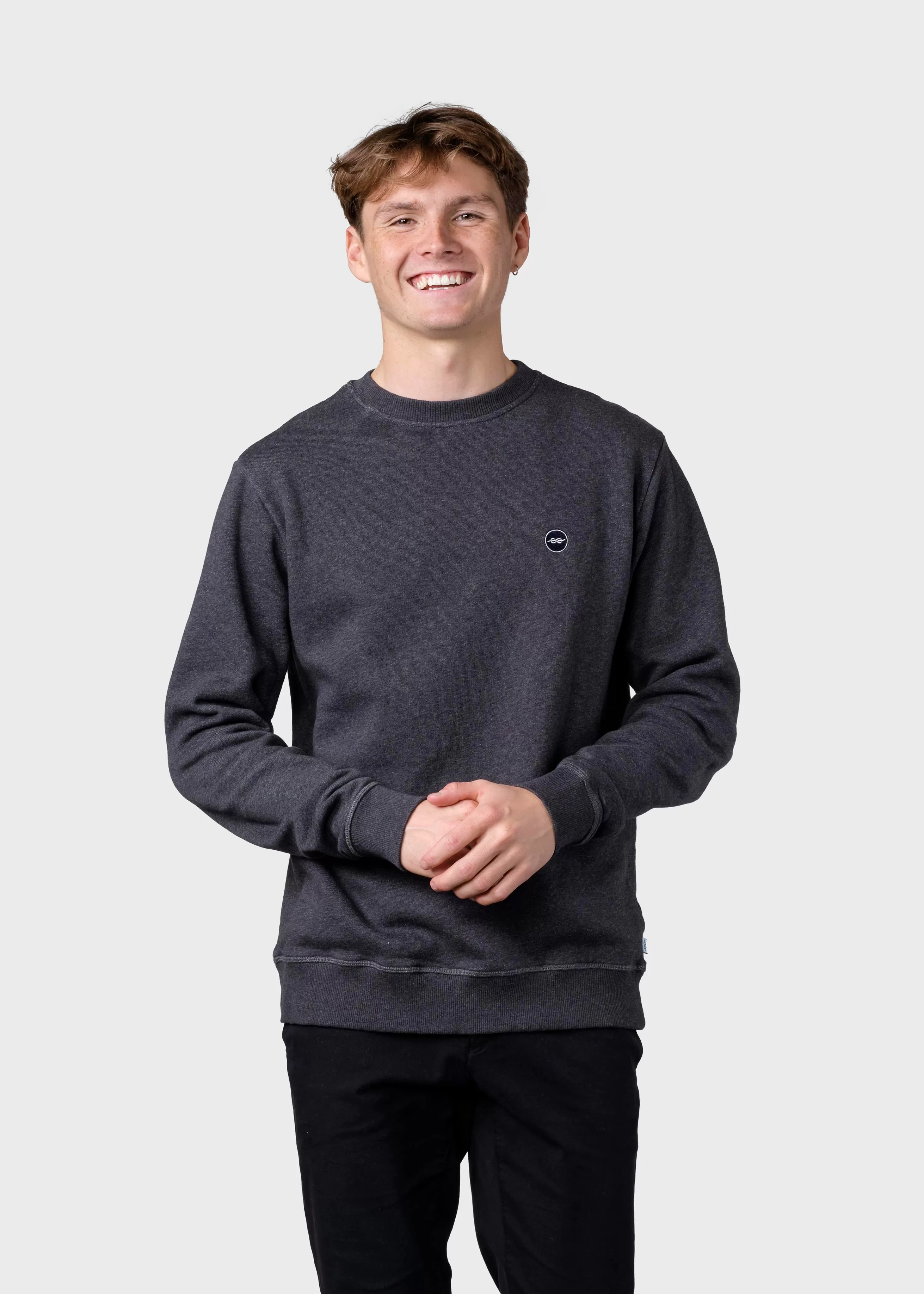 Klitmoller Collective Sweatshirts*Olaf crew - Anthracite melange