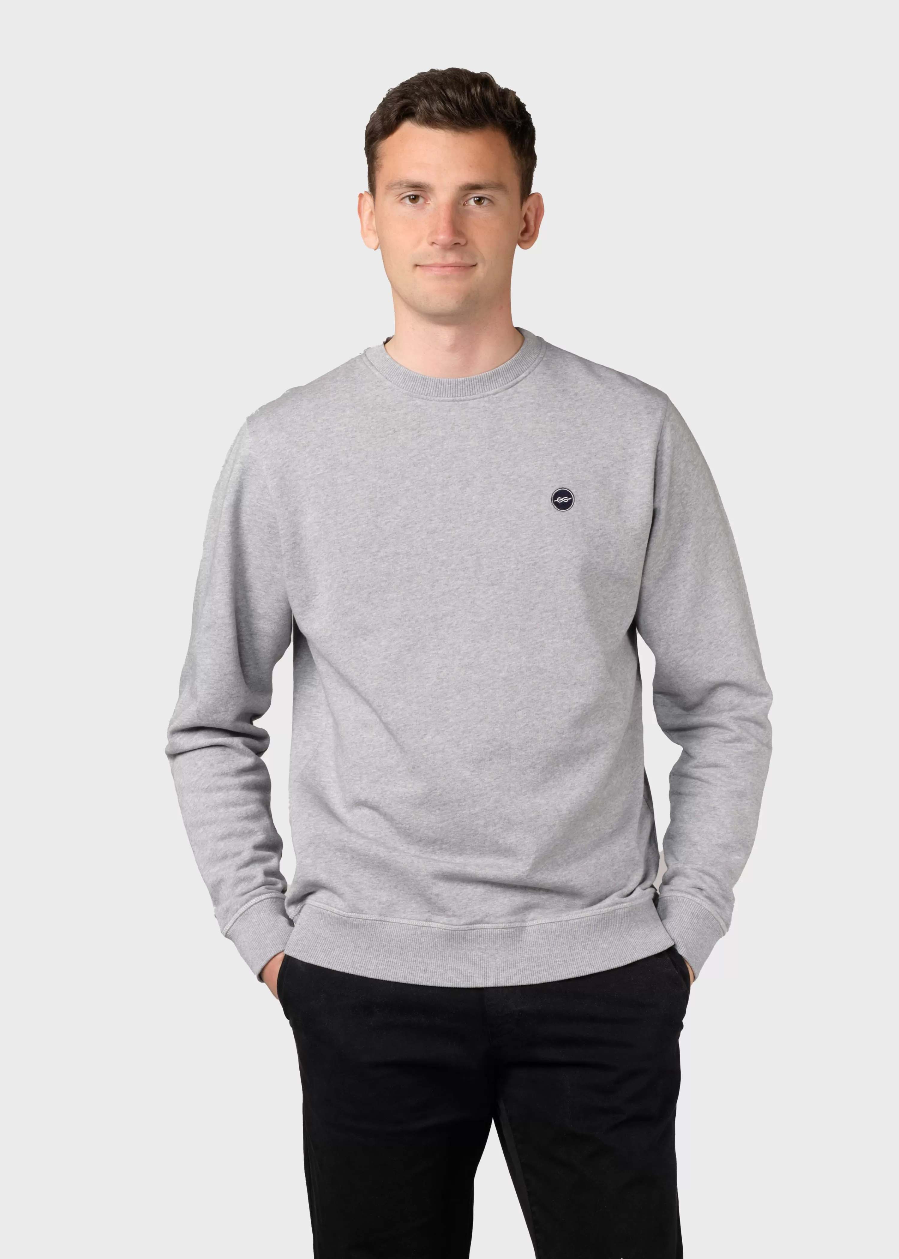 Klitmoller Collective Sweatshirts*Olaf crew - Grey melange