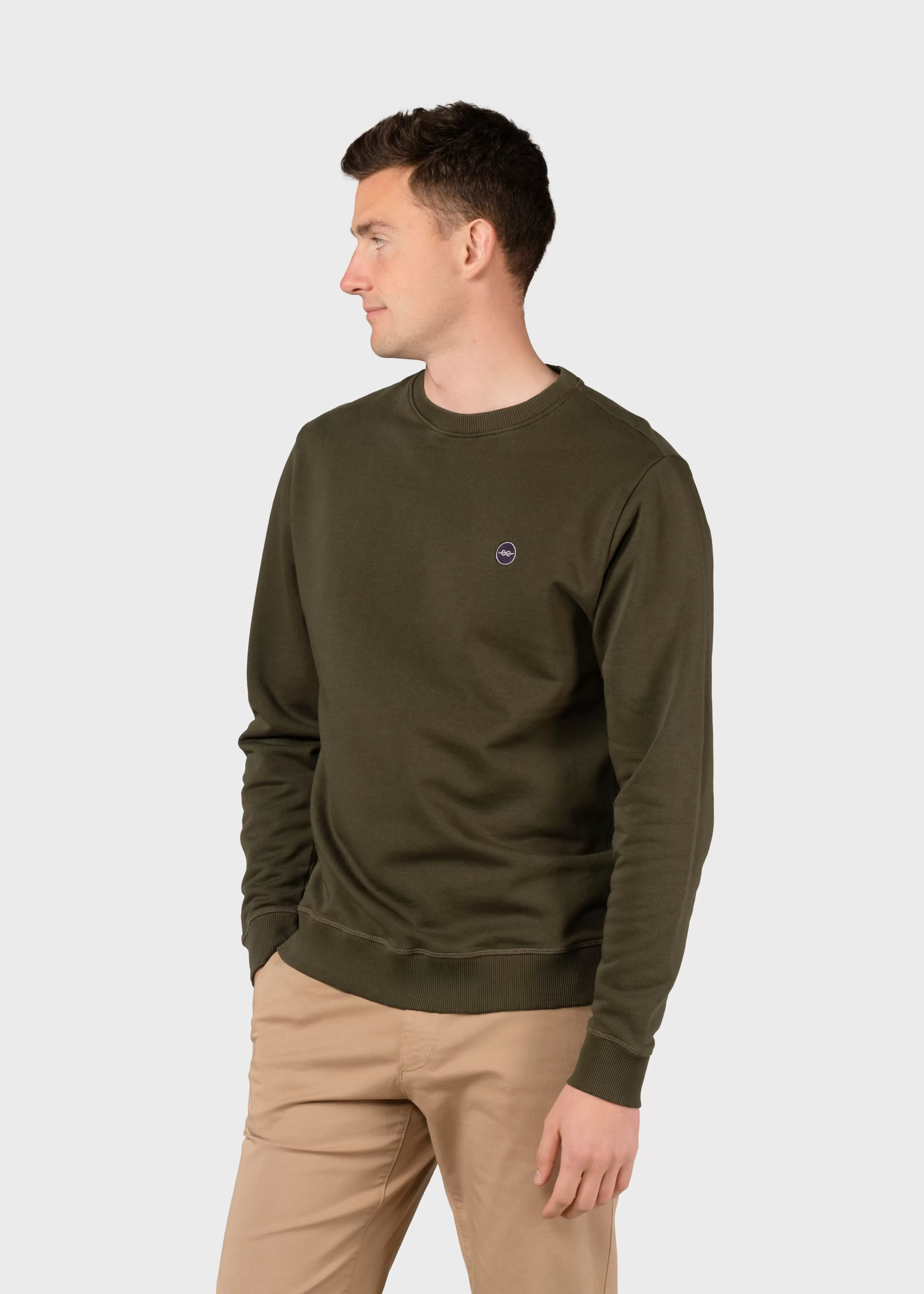 Klitmoller Collective Sweatshirts*Olaf crew - Olive