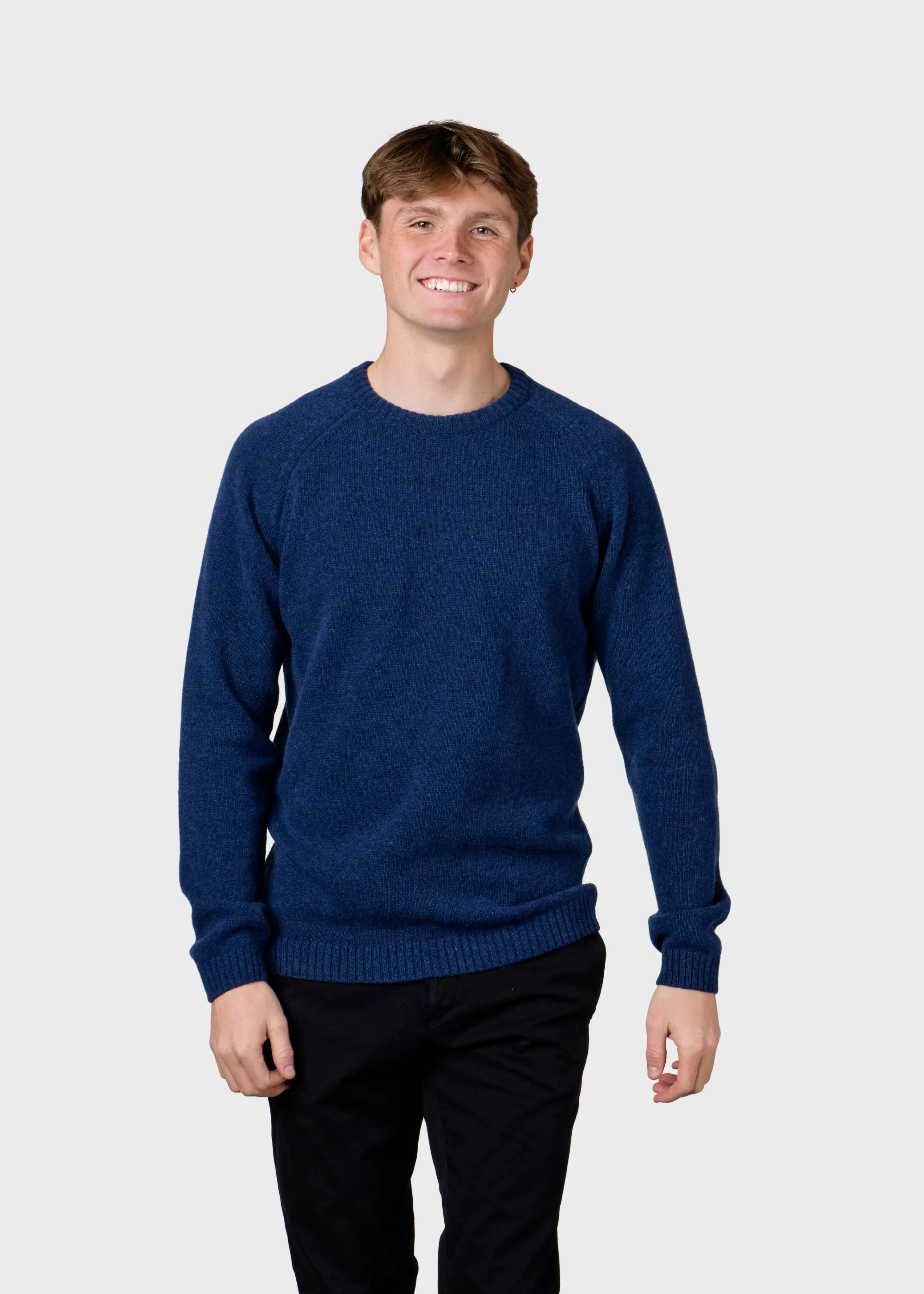 Klitmoller Collective Brushed Merino wool*Ole knit - Deep blue