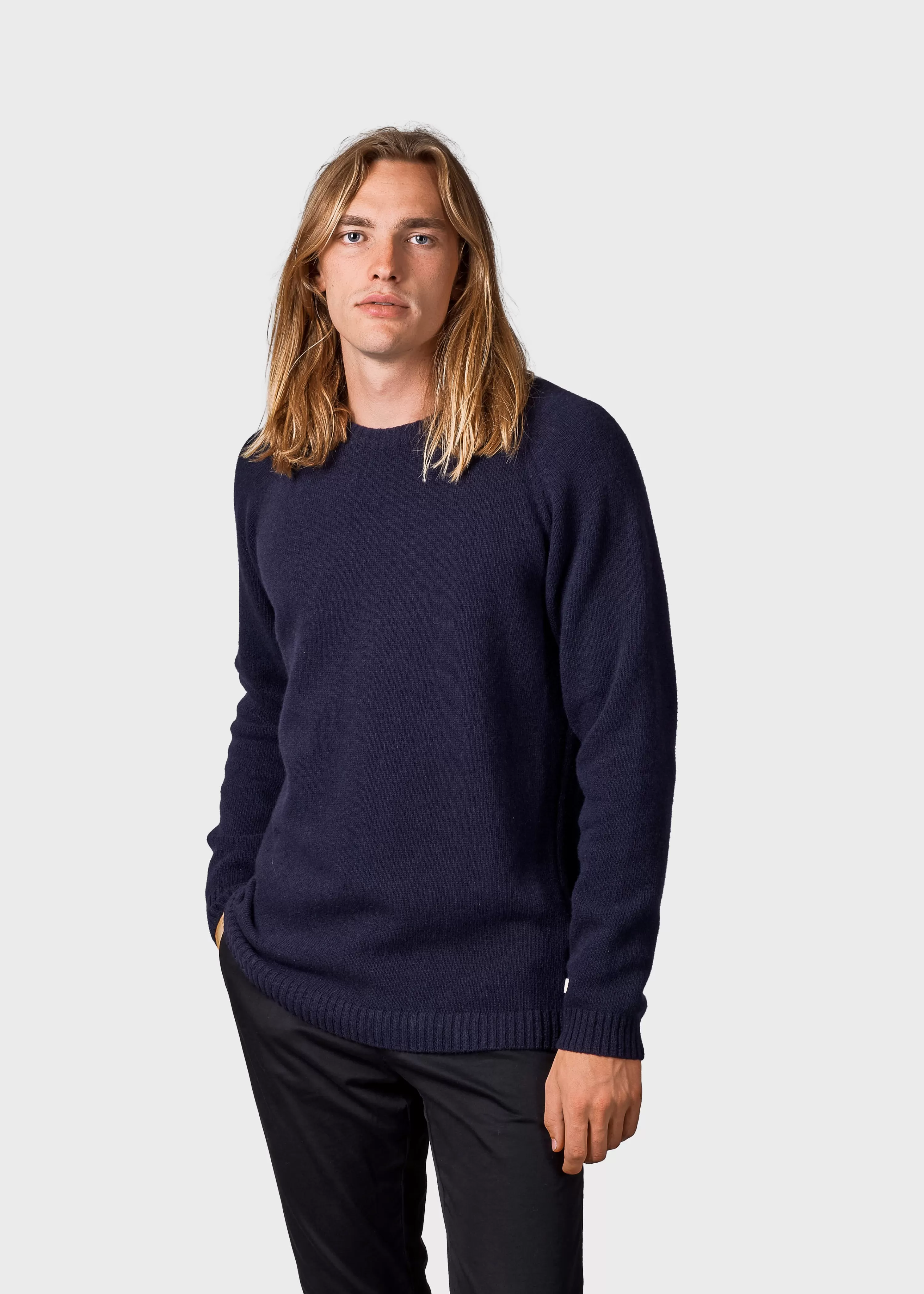 Klitmoller Collective Brushed Merino wool*Ole knit - Navy