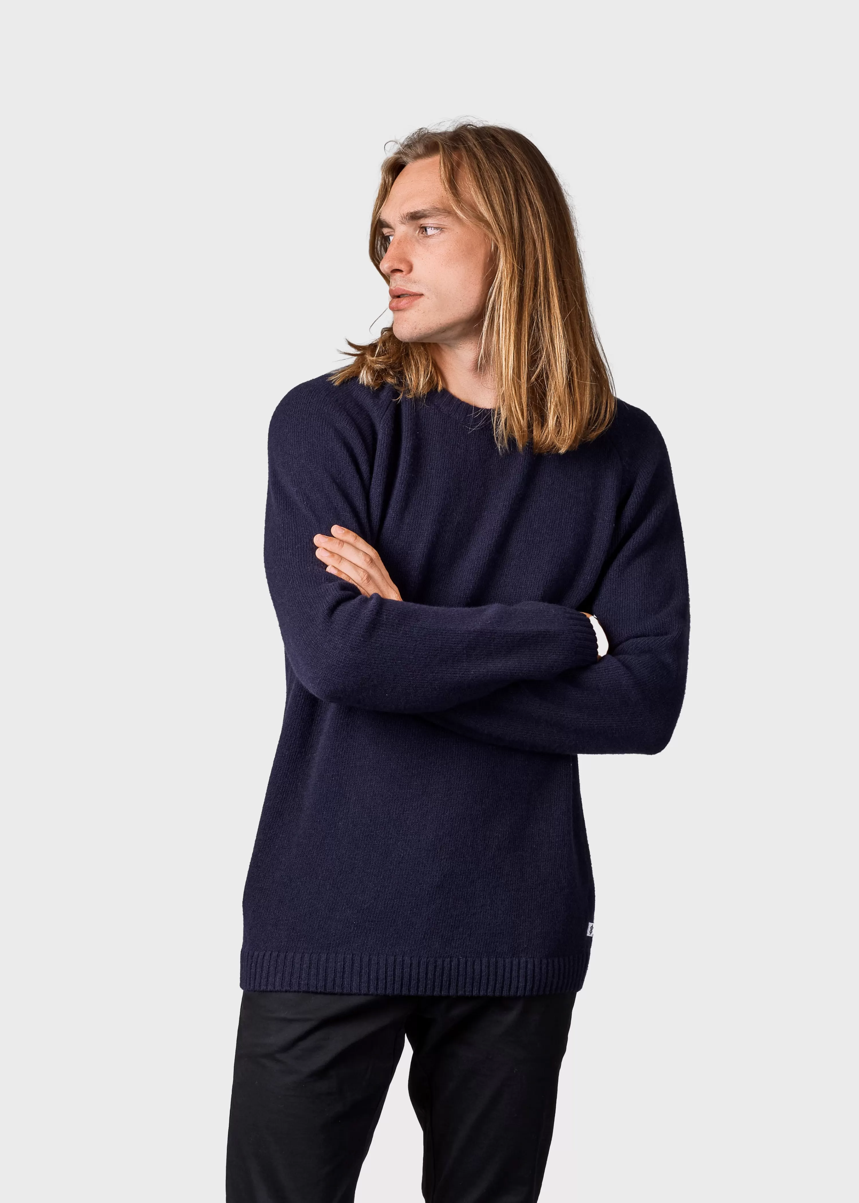 Klitmoller Collective Brushed Merino wool*Ole knit - Navy