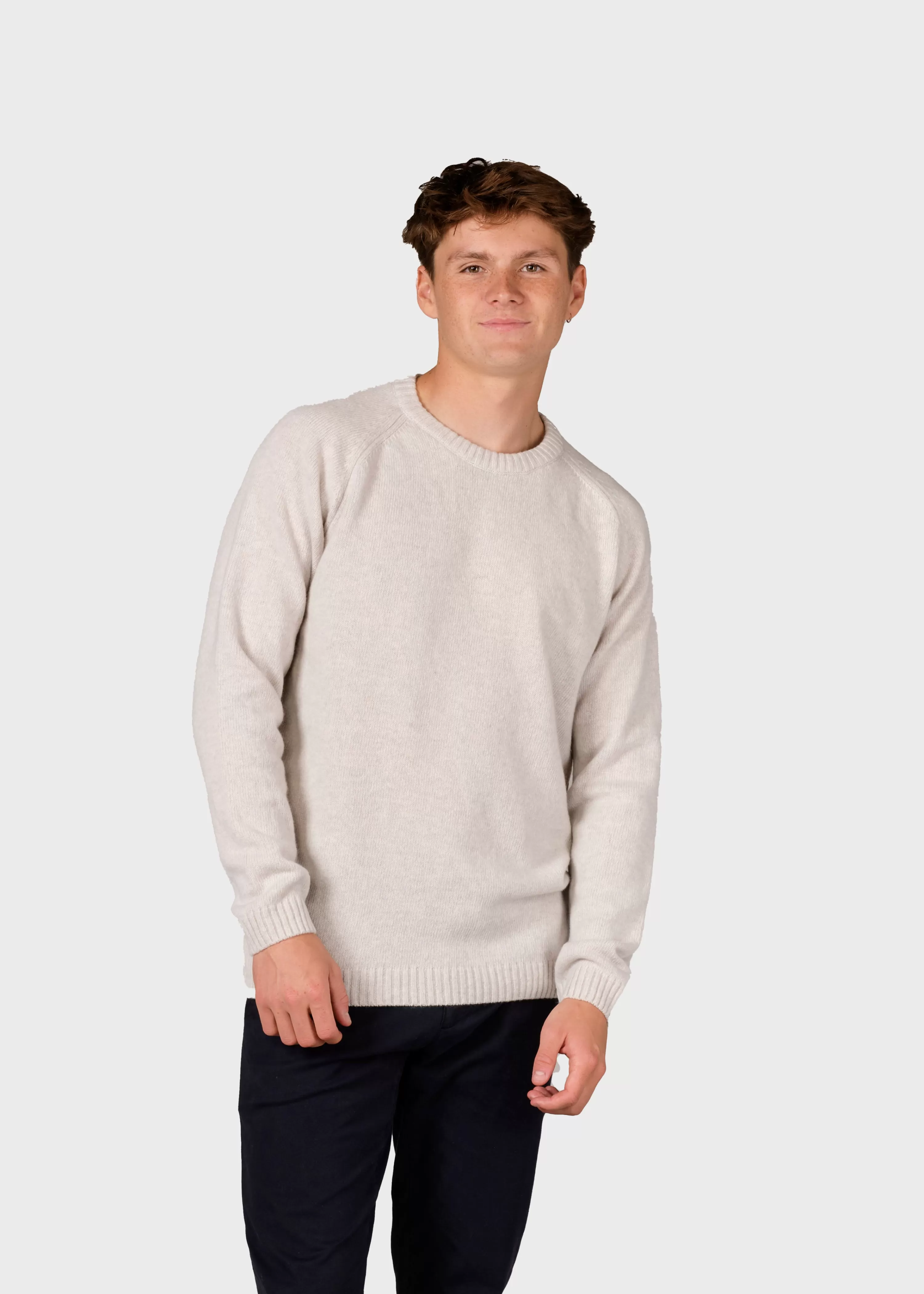 Klitmoller Collective Brushed Merino wool*Ole knit - Pastel grey