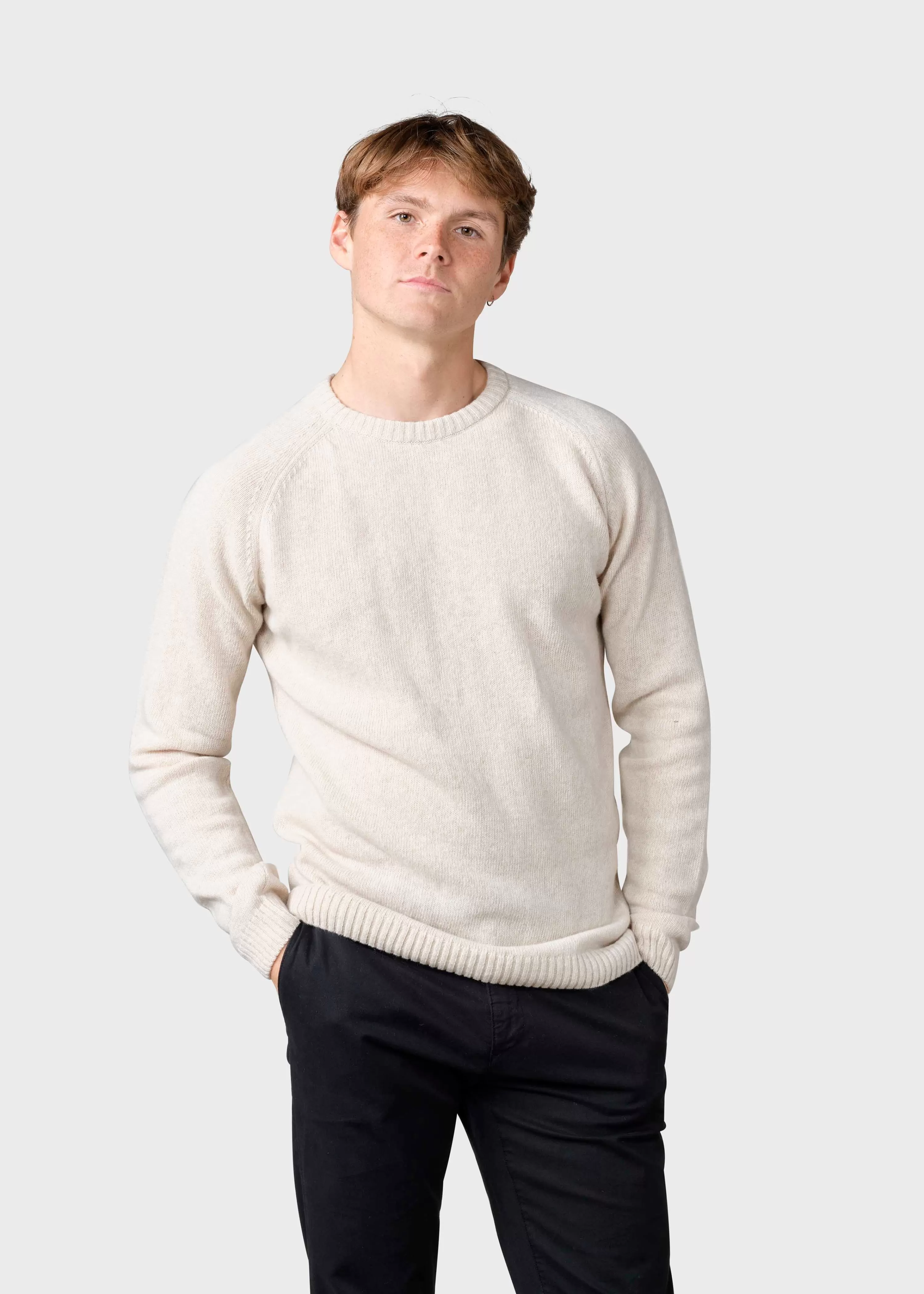 Klitmoller Collective Brushed Merino wool*Ole knit - Pastel sand