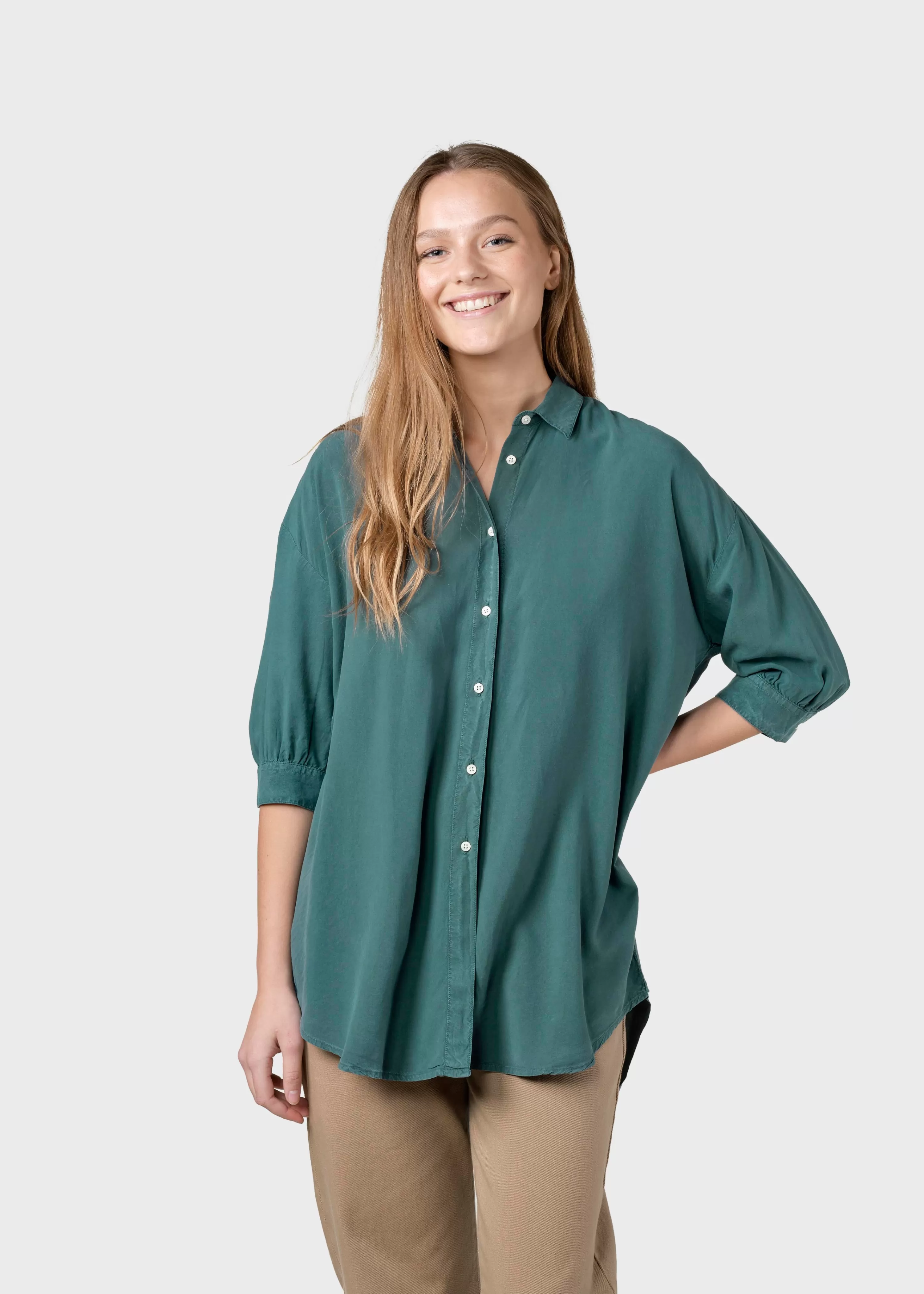 Klitmoller Collective Shirts*Oline shirt - Moss Green