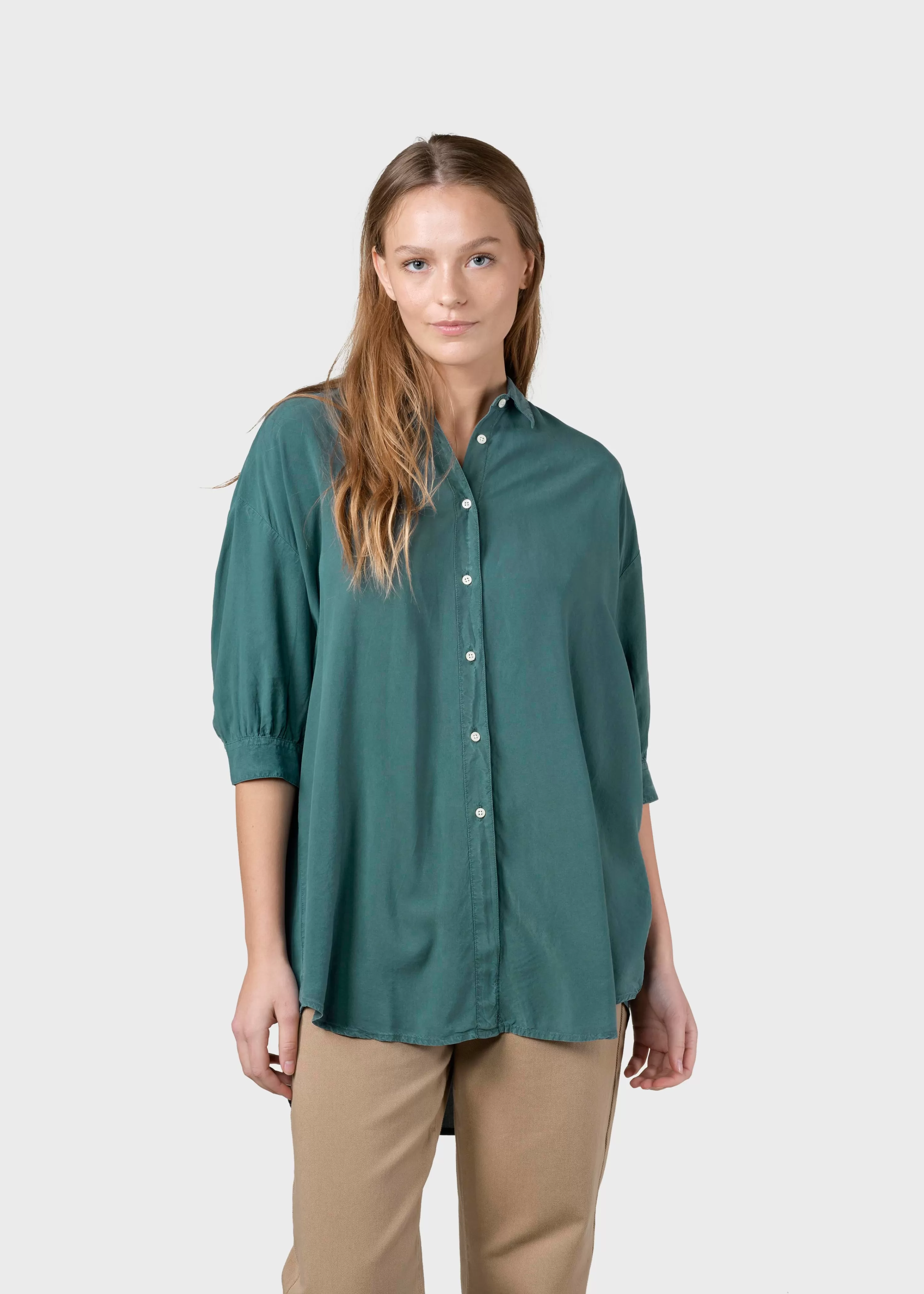 Klitmoller Collective Shirts*Oline shirt - Moss Green