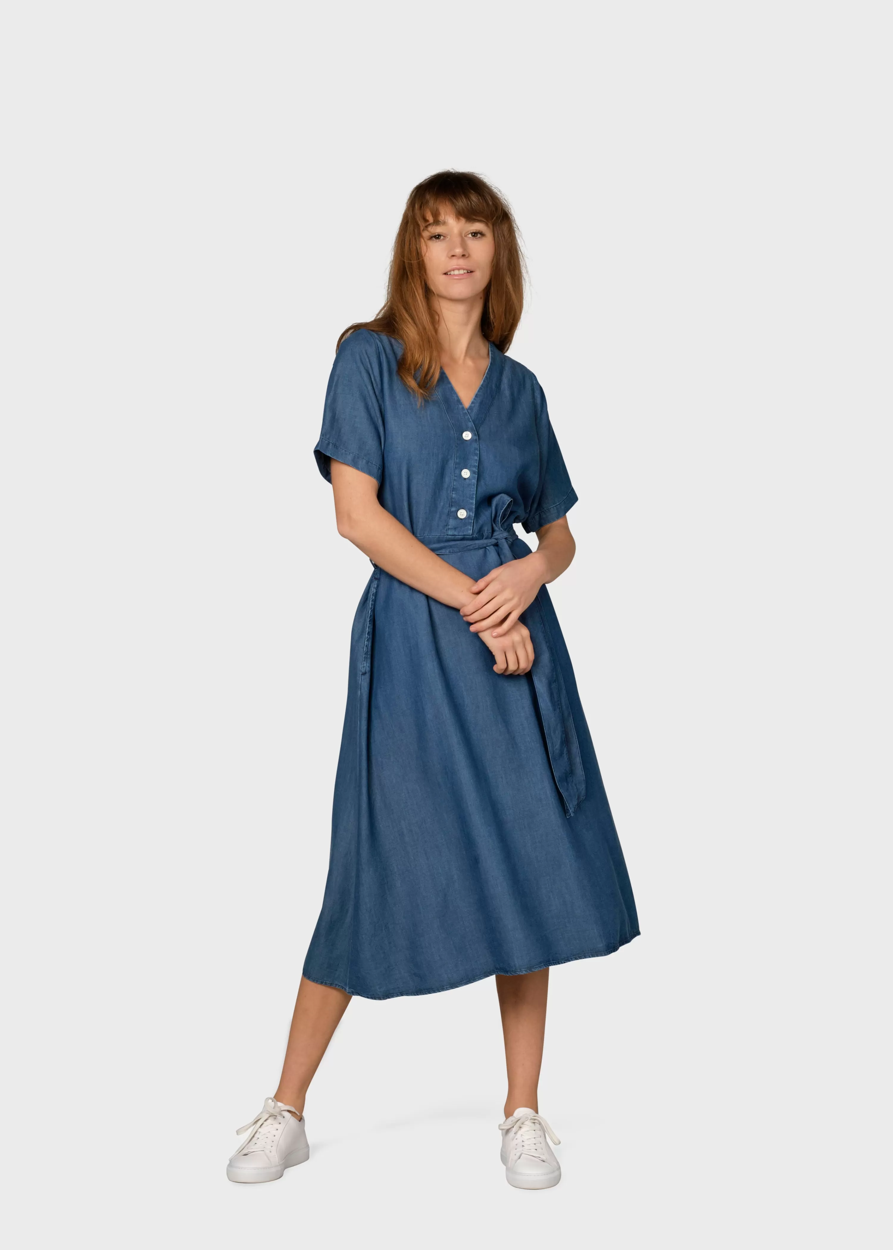 Klitmoller Collective Dresses*Pernille dress - Dark blue chambrey