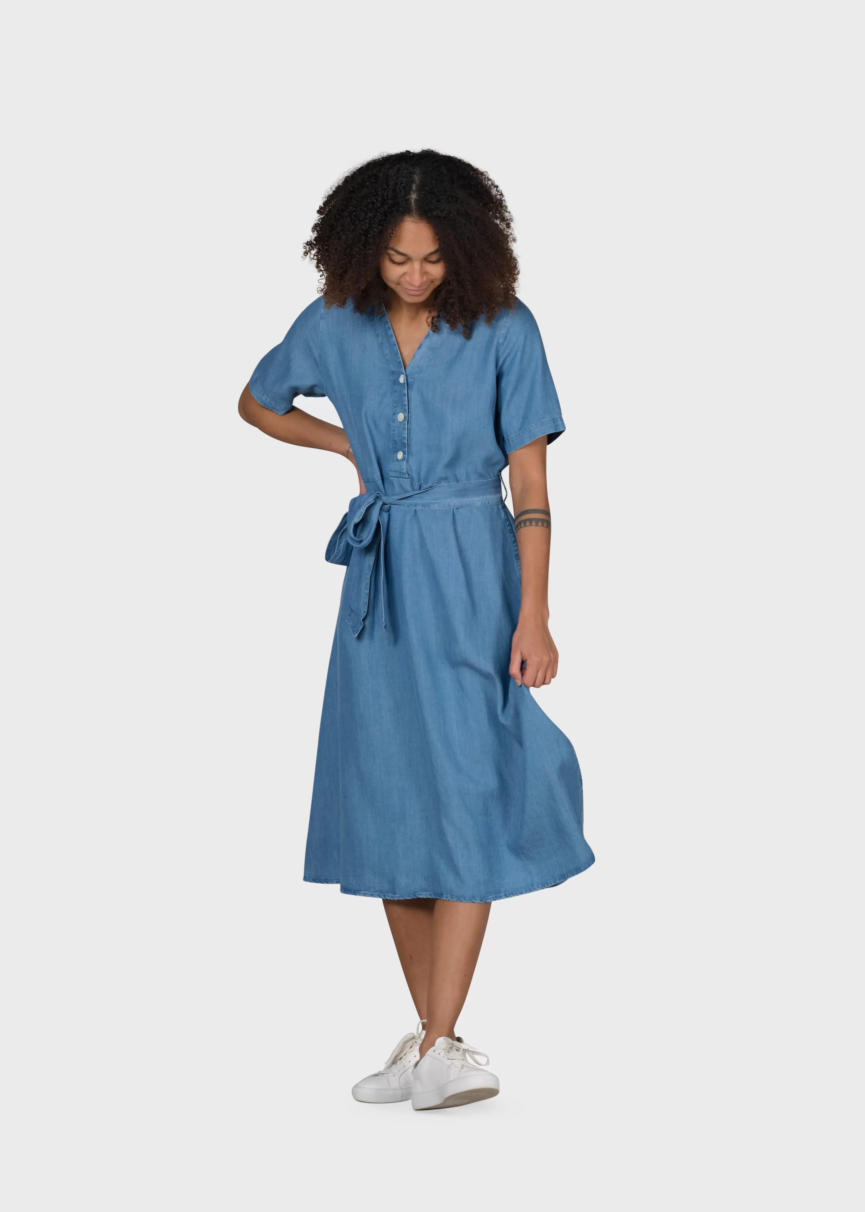 Klitmoller Collective Dresses*Pernille dress - Light blue chambrey