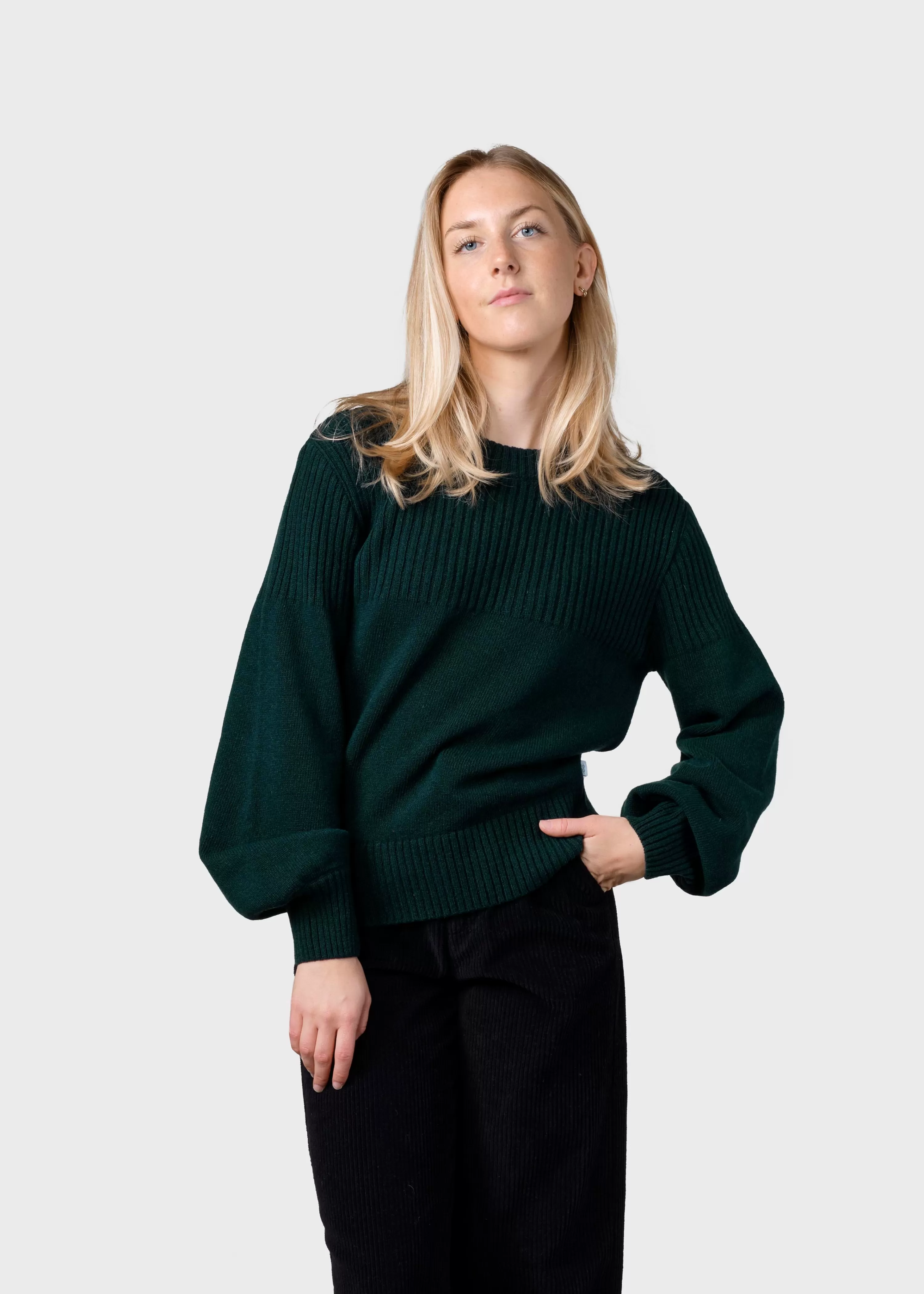 Klitmoller Collective Knitwear | Brushed Merino wool*Rachel knit - Moss Green