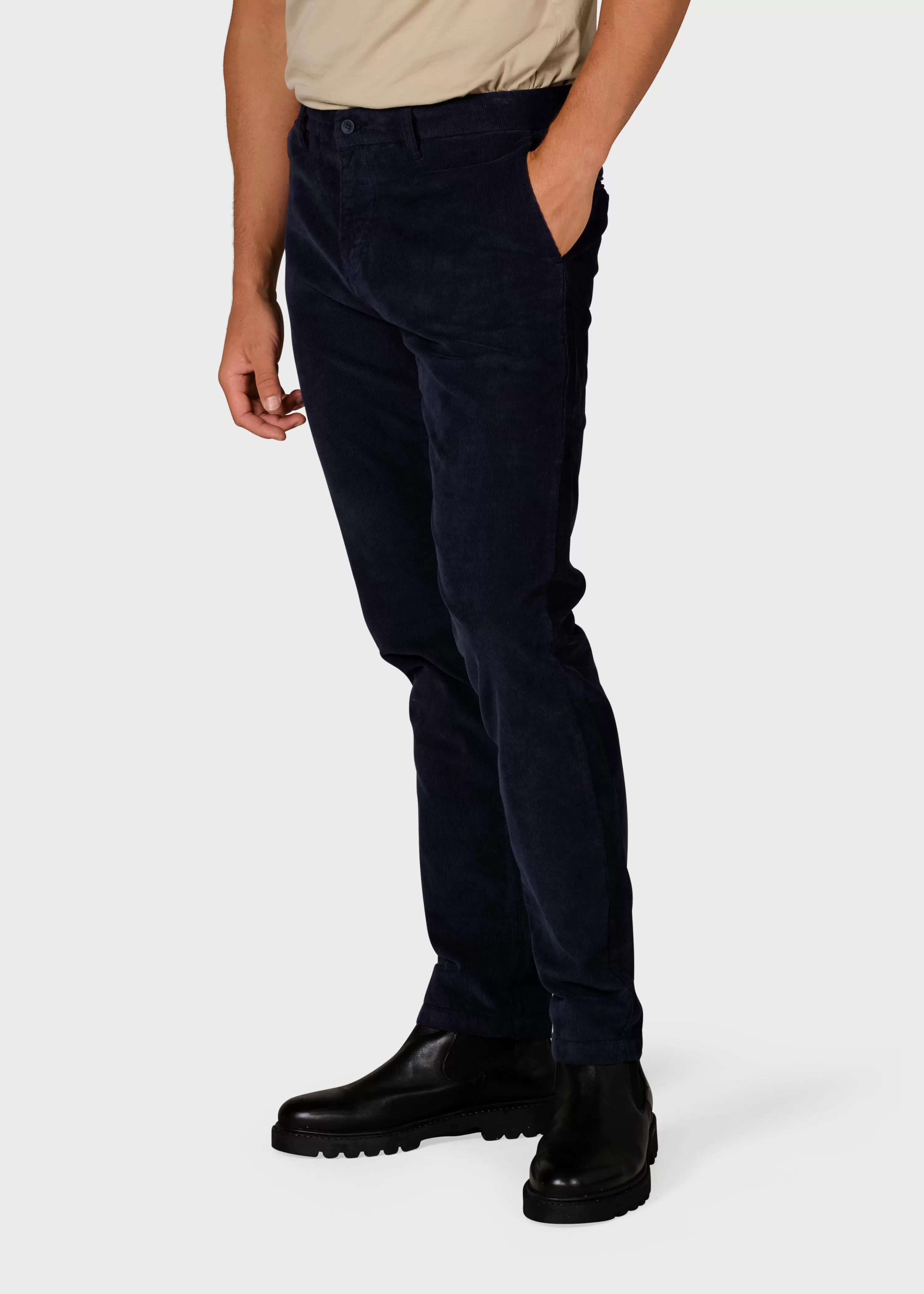 Klitmoller Collective Pants*Ras corduroy chino - Navy