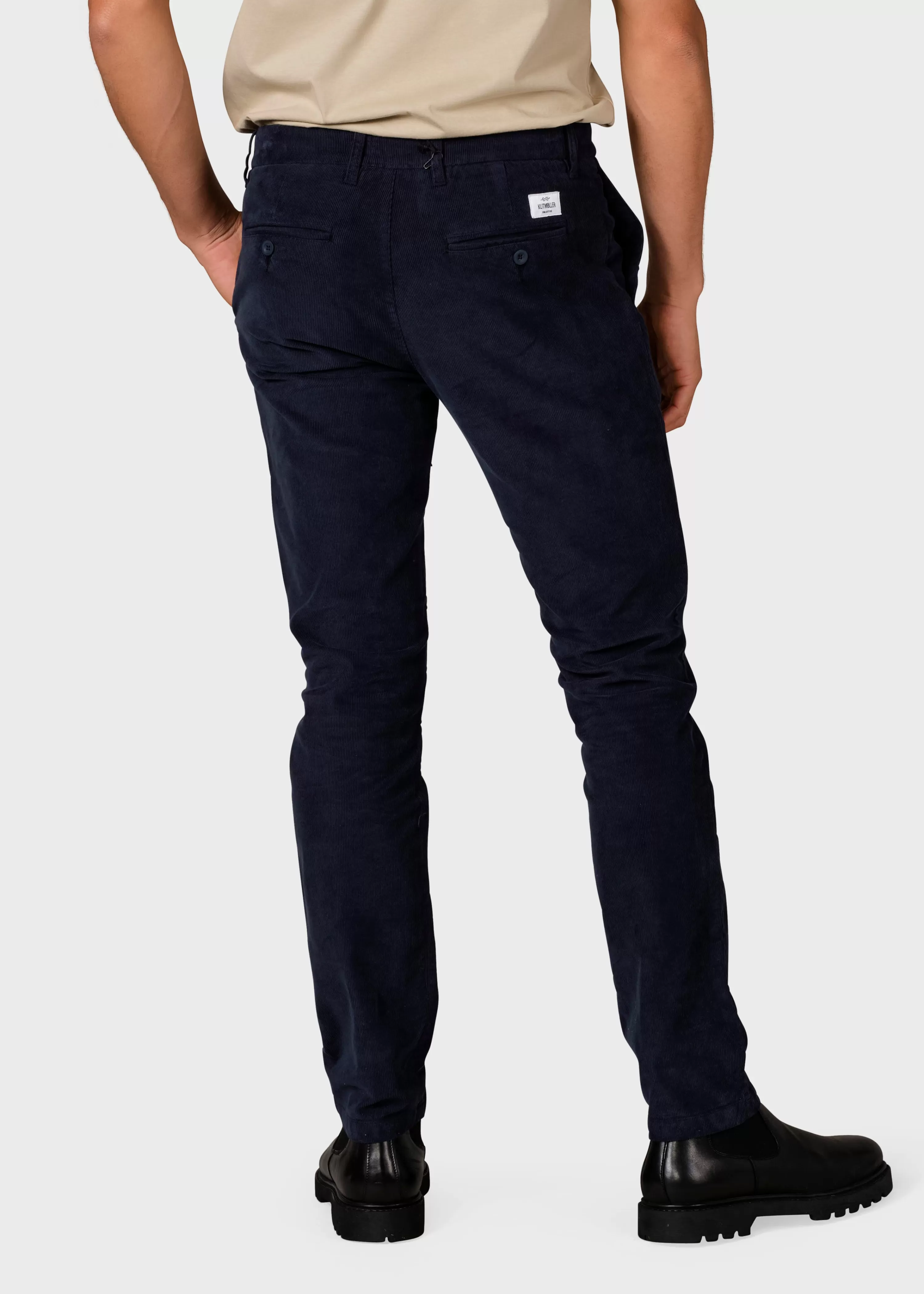 Klitmoller Collective Pants*Ras corduroy chino - Navy