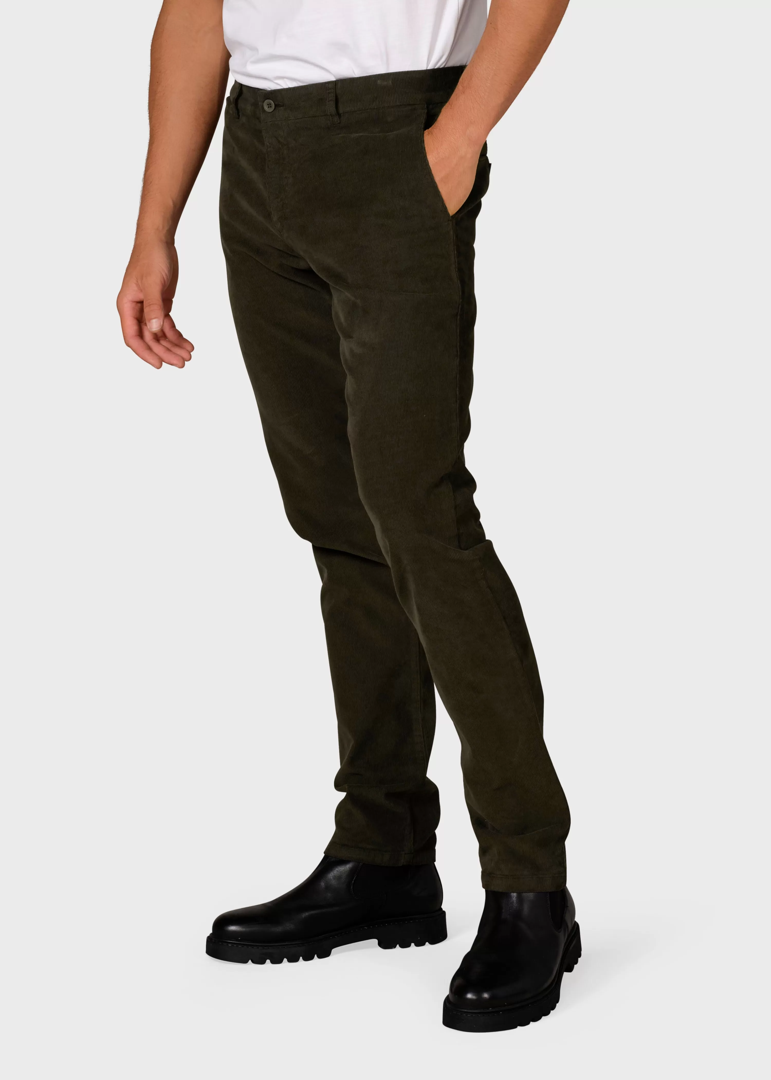 Klitmoller Collective Pants*Ras corduroy chino - Olive