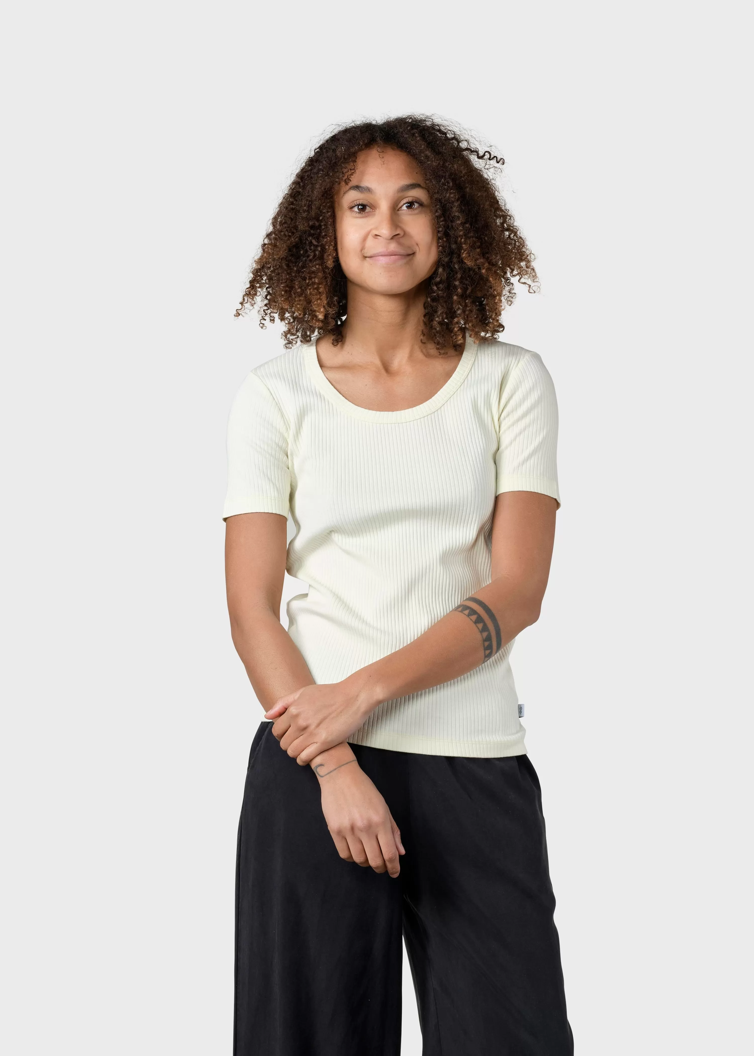 Klitmoller Collective Tees & Tops*Rib tee - Lemon sorbet