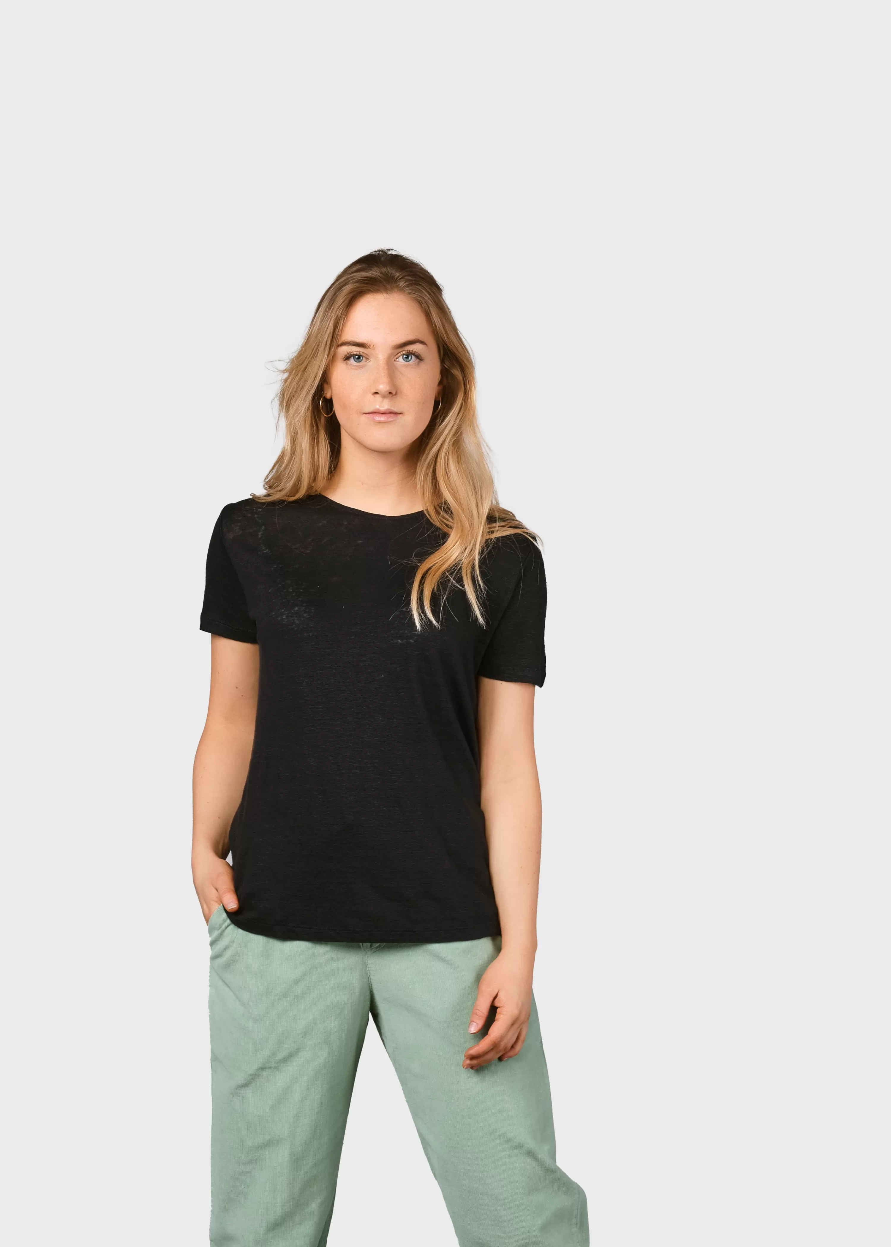 Klitmoller Collective Tees & Tops*Rikke linen tee - Black