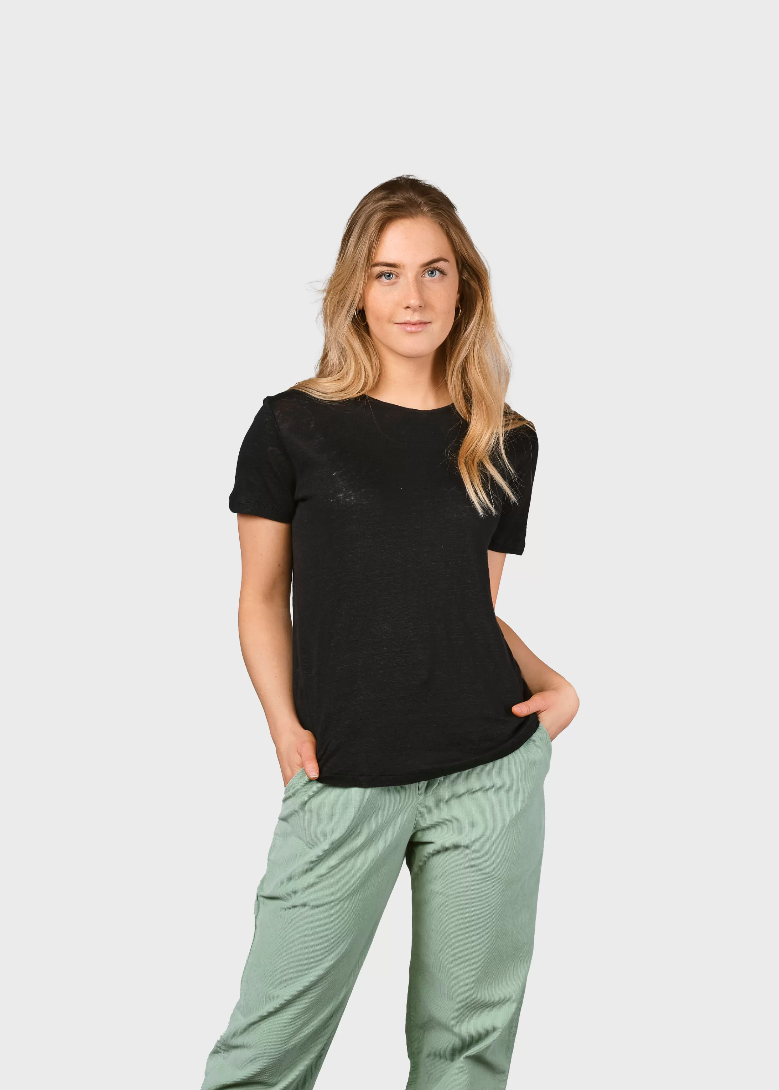 Klitmoller Collective Tees & Tops*Rikke linen tee - Black