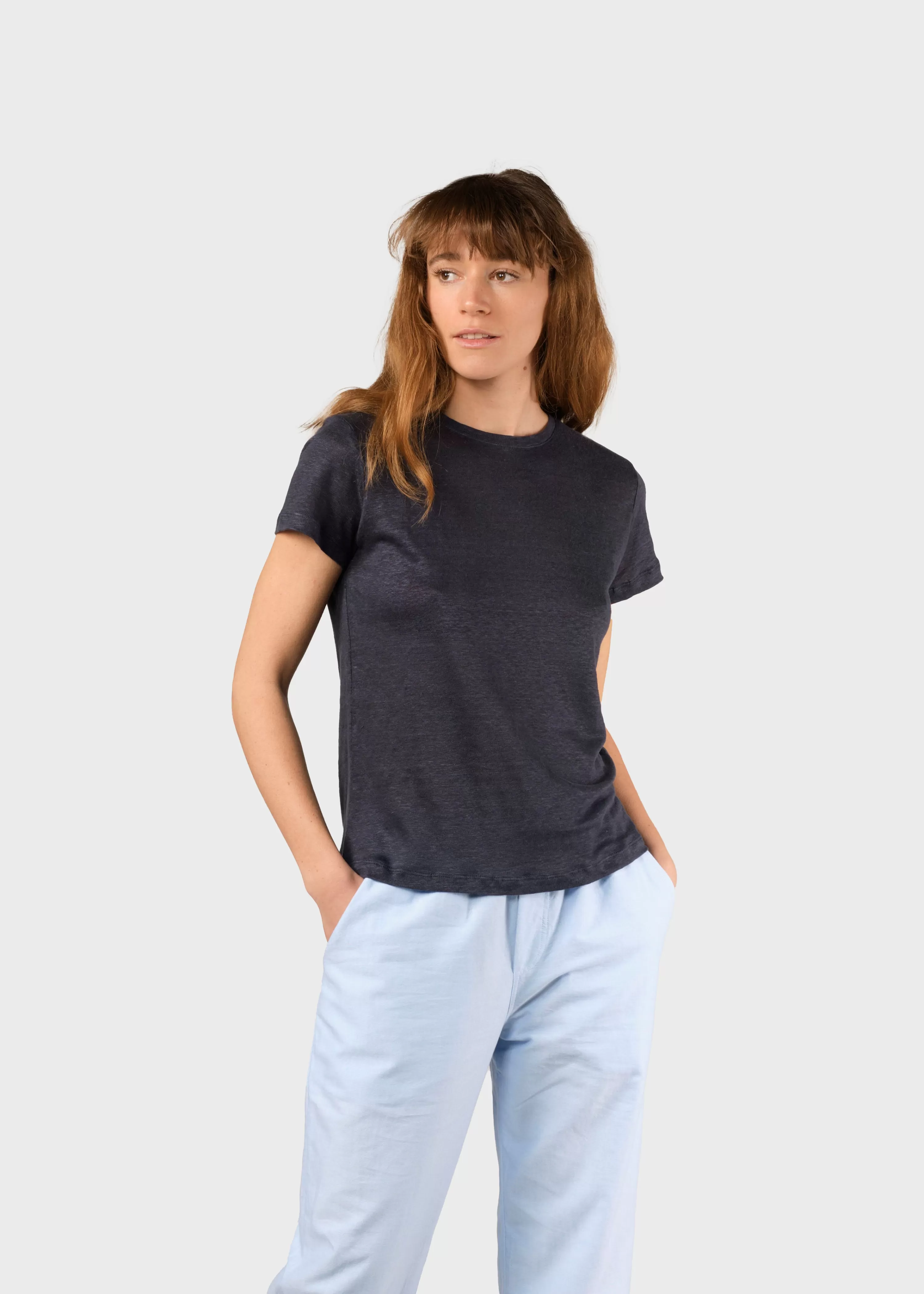 Klitmoller Collective Tees & Tops*Rikke linen tee - Navy