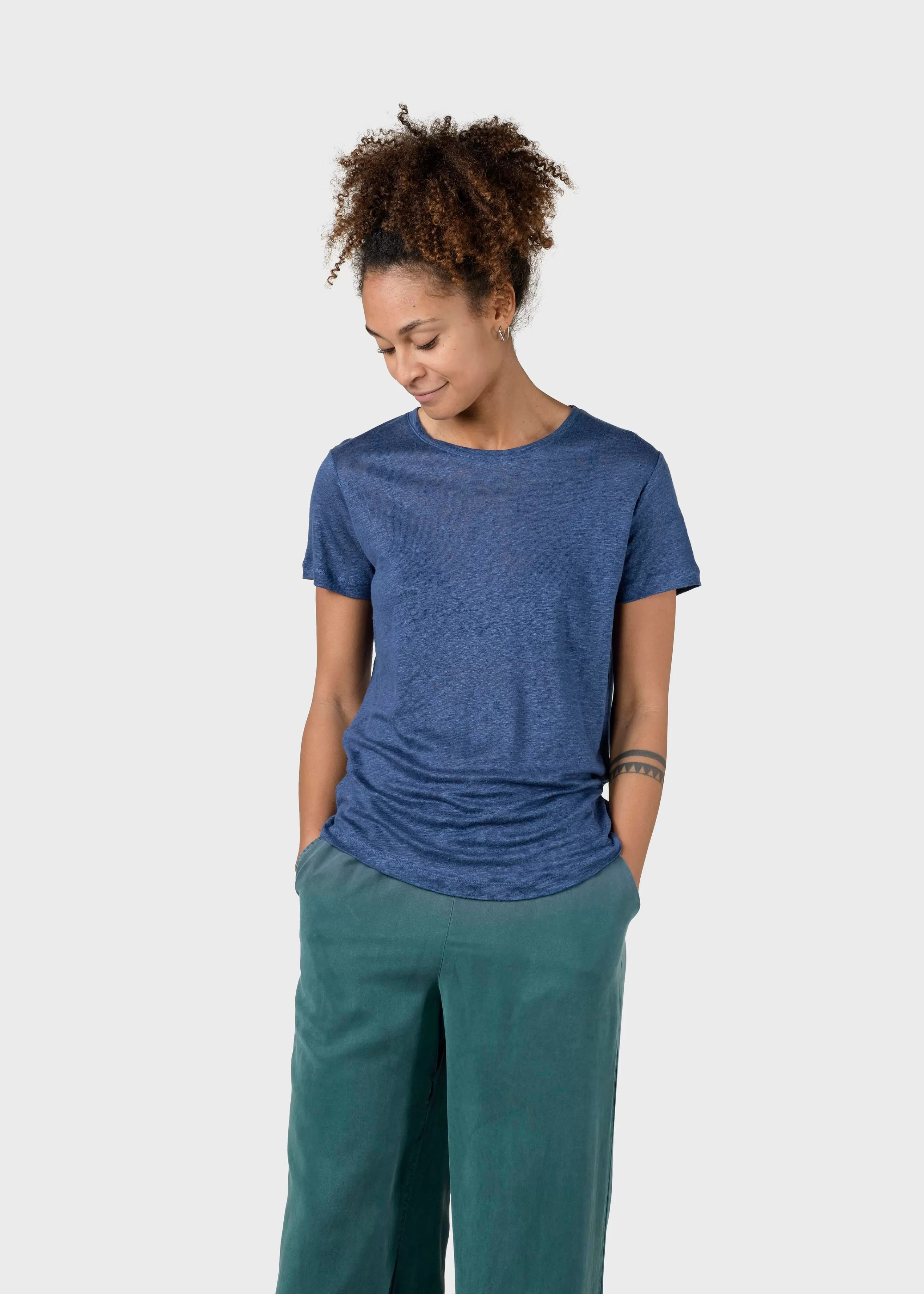 Klitmoller Collective Tees & Tops*Rikke linen tee - Ocean