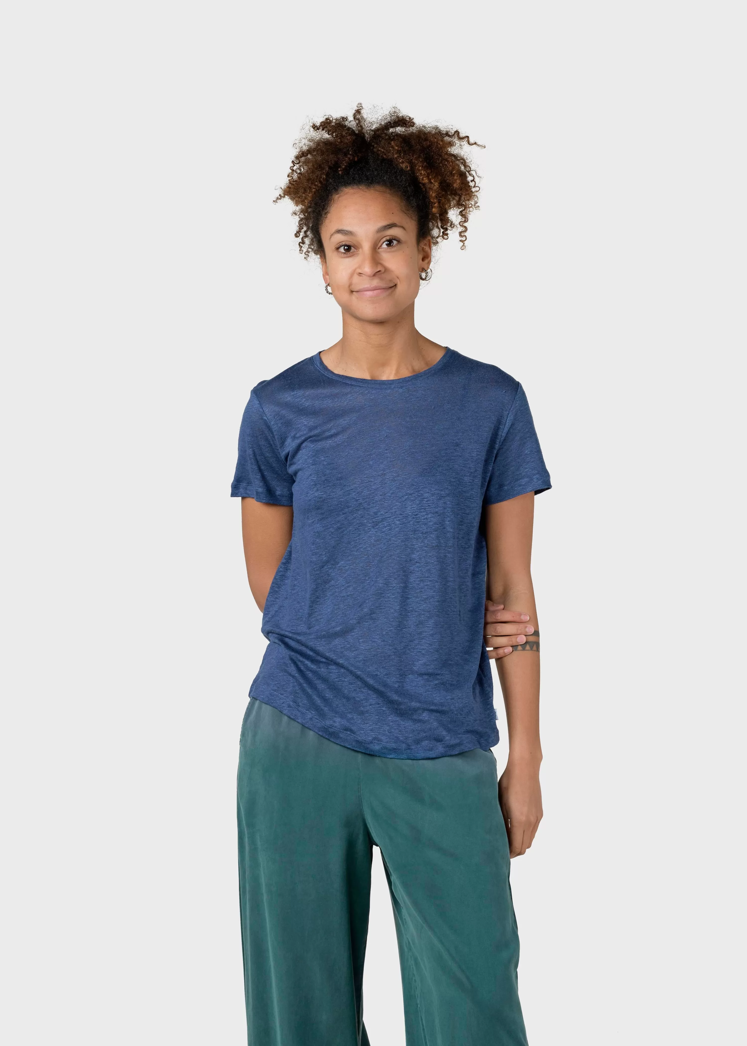 Klitmoller Collective Tees & Tops*Rikke linen tee - Ocean