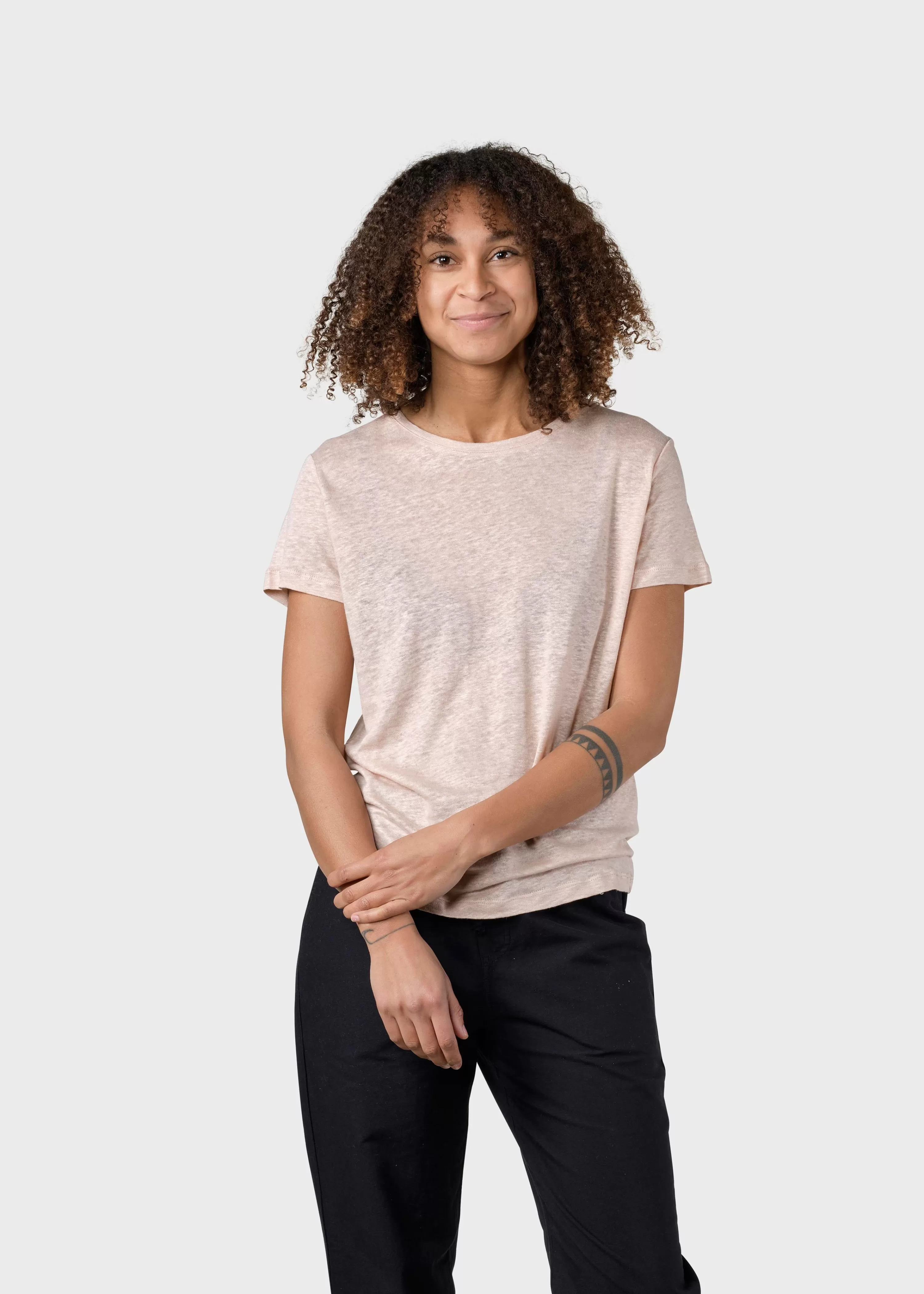 Klitmoller Collective Tees & Tops*Rikke linen tee - Rose